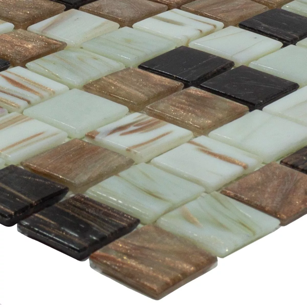 Mosaico De Vidro Lima Efeito Ouro Marrom Branco Mix Mosaico De Vidro Lima Efeito Ouro Marrom Branco Mix