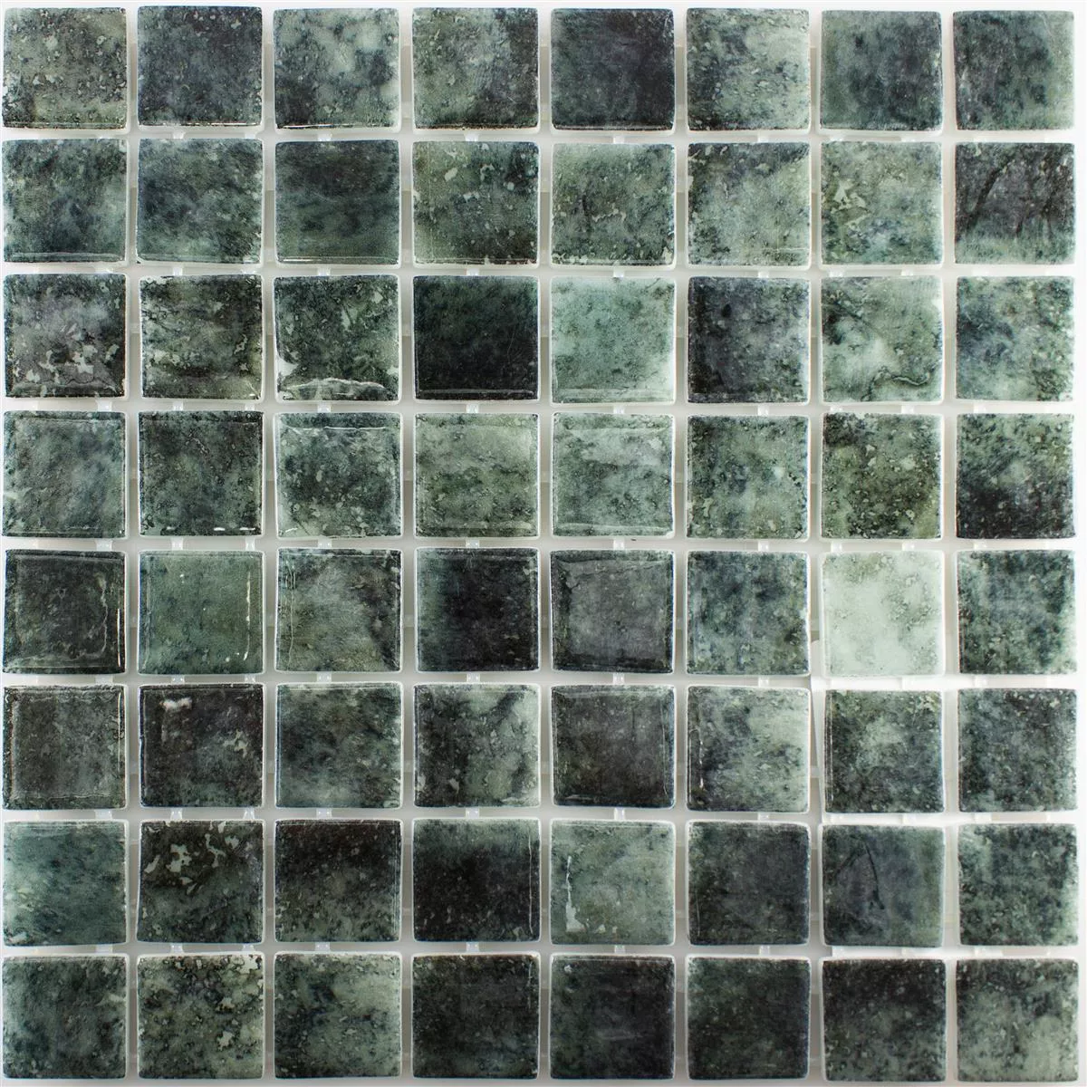 Mosaico de Piscina de Vidro Baltic Preto 38x38mm