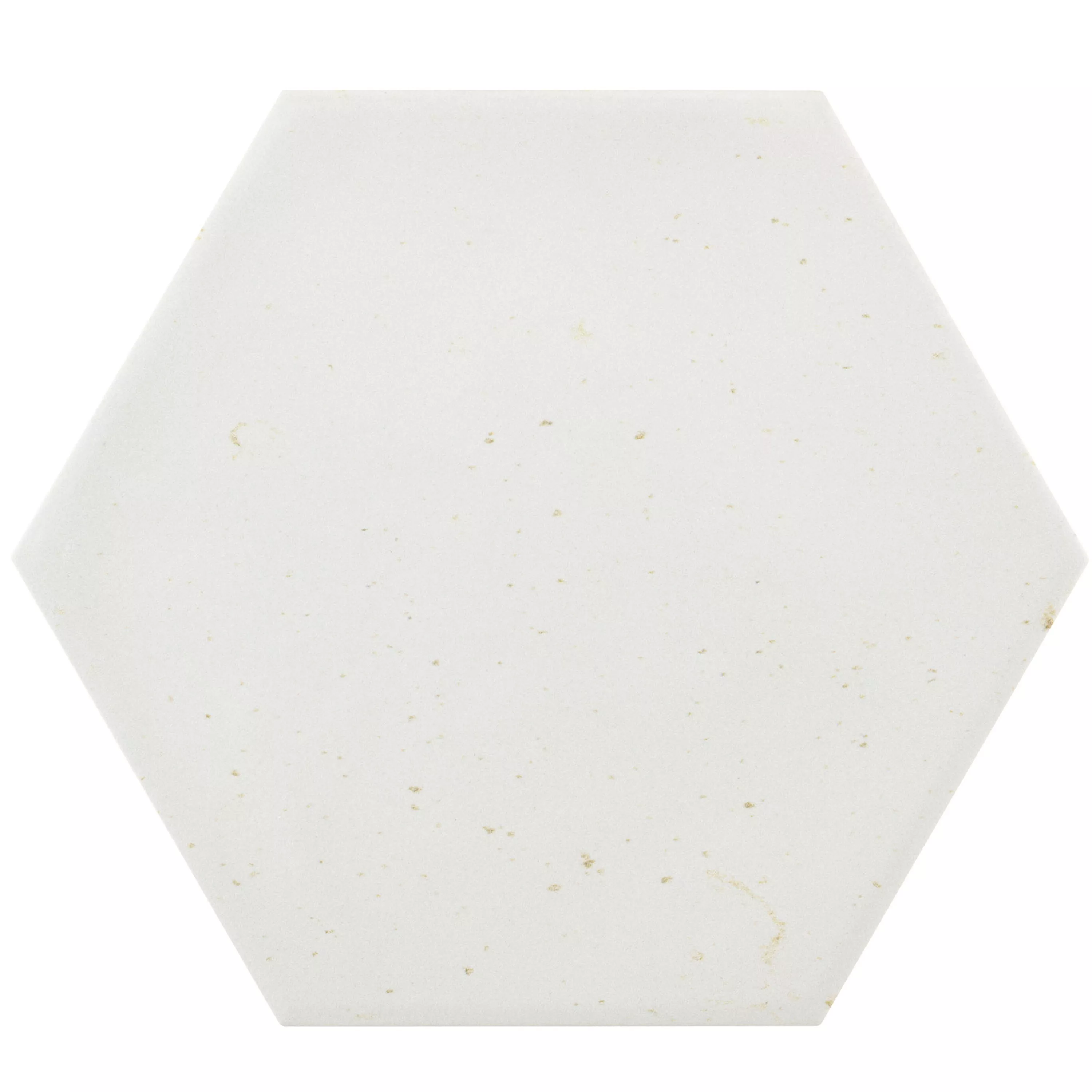 Padrão de Ladrilhos Arosa Fosco Hexágono Branco 17,3x15cm