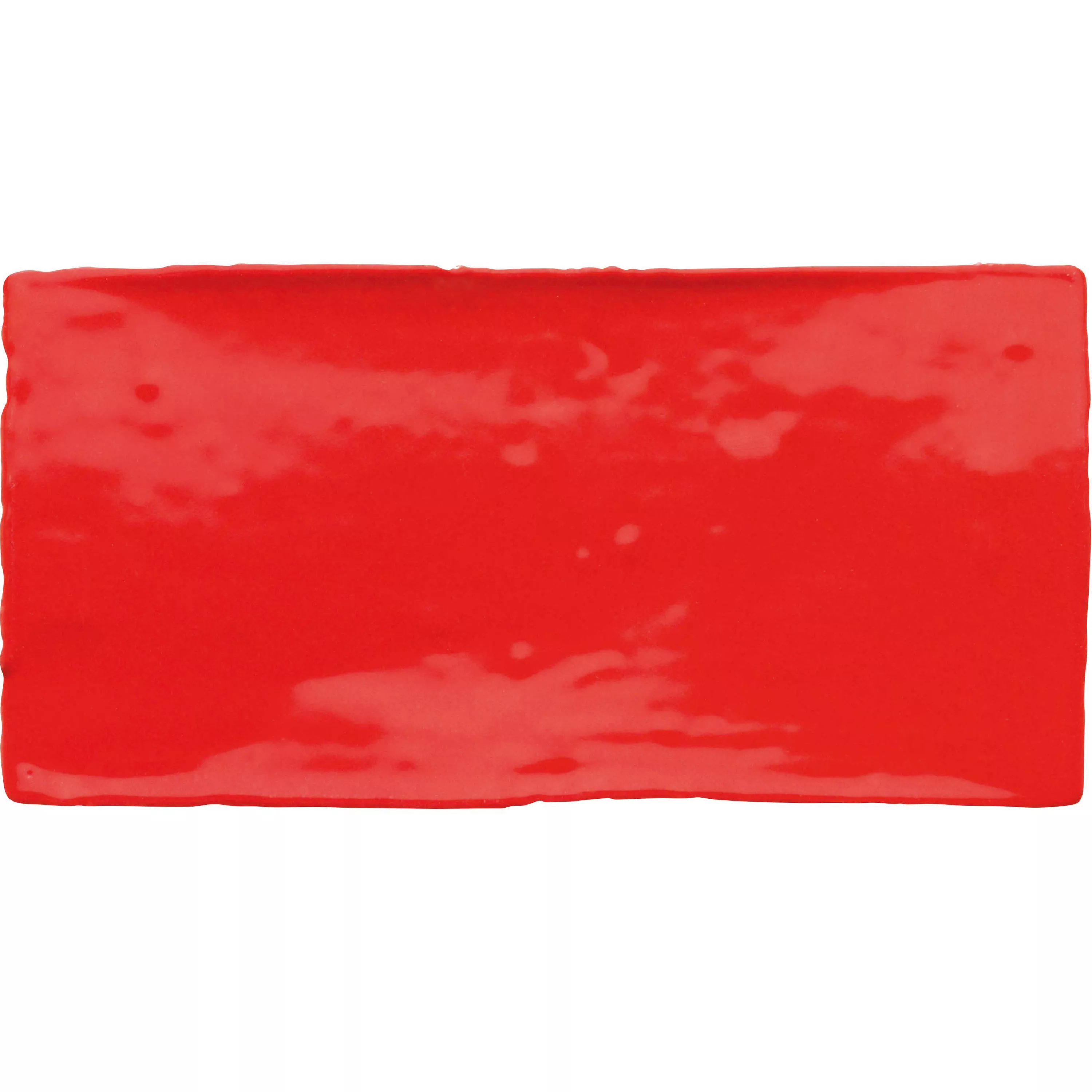 Azulejo Algier Feito à Mão 7,5x15cm Vermelho