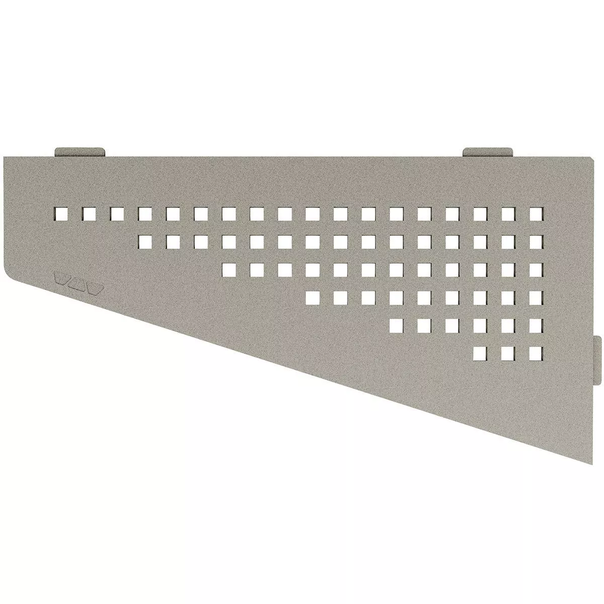 Prateleira de parede para chuveiro Schlüter quadrada 15,4x29,5cm quadrada cinza