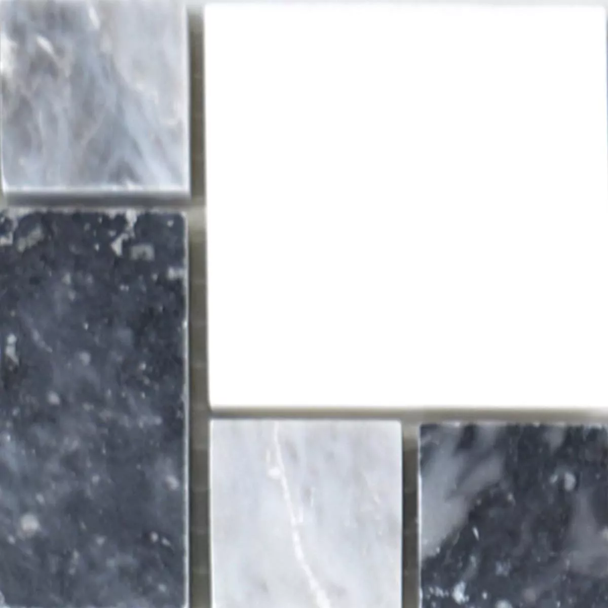 Padrão de Mármore Mosaico De Pedra Natural Azulejos Cordoba Preto Cinza Branco