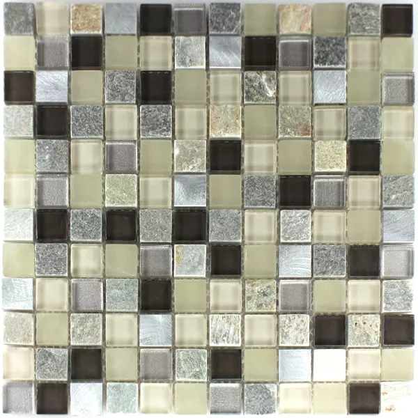 Padrão de Alu Vidro Pedra Natural Quartzito Azulejo Mosaico