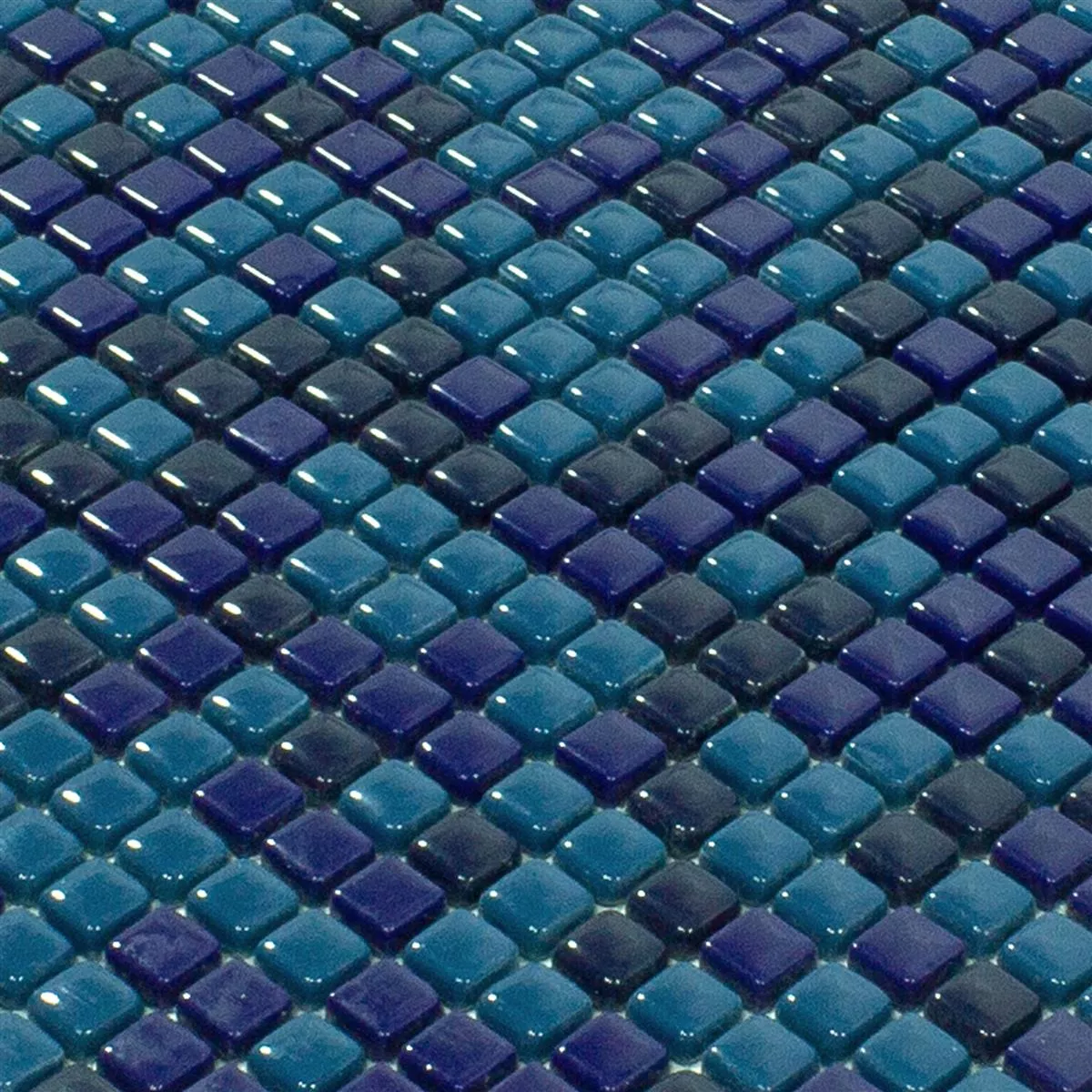 Mosaico De Vidro Azulejos Delight Azul Mix