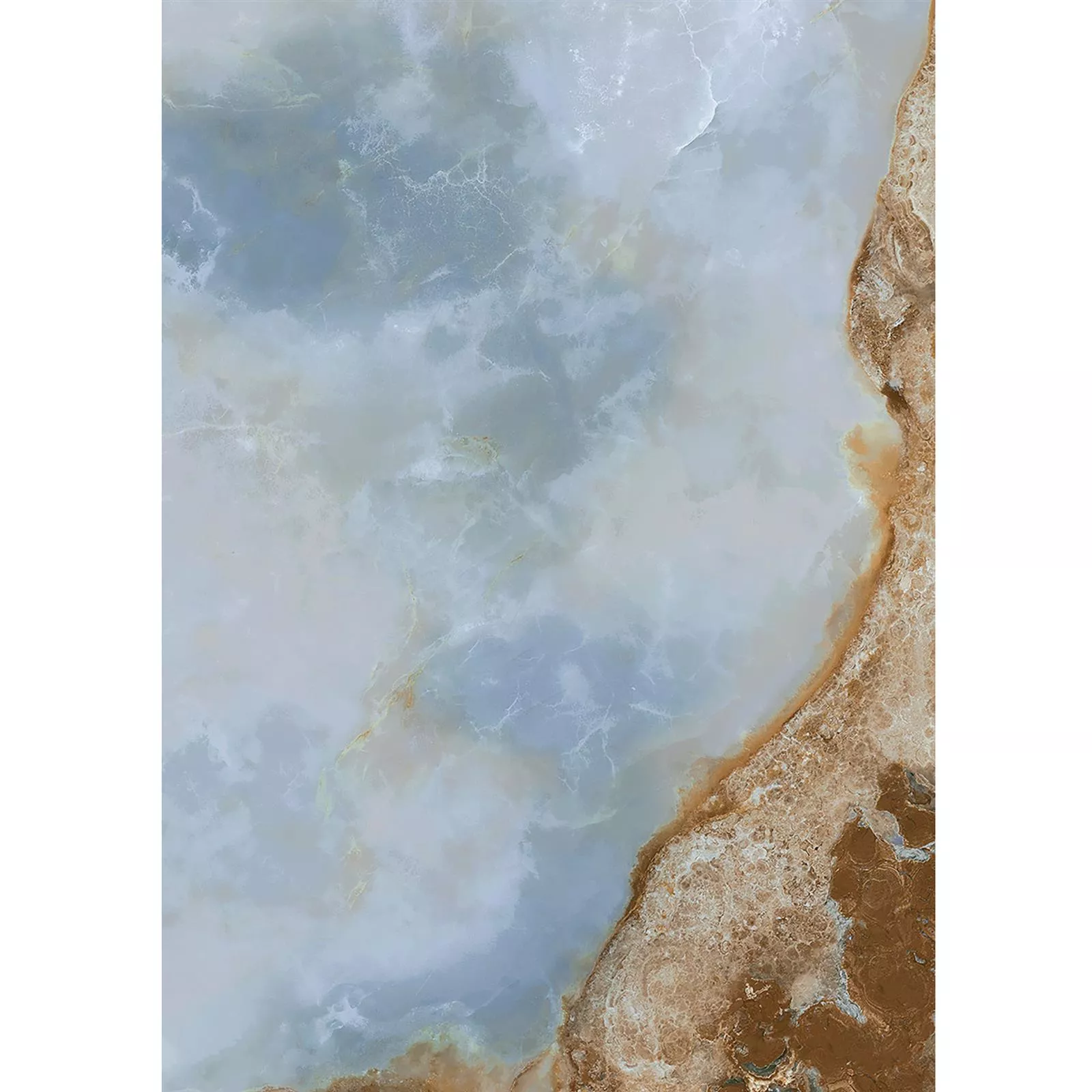 Ladrilho Naftalin Polido Marrom Azul 60x120cm