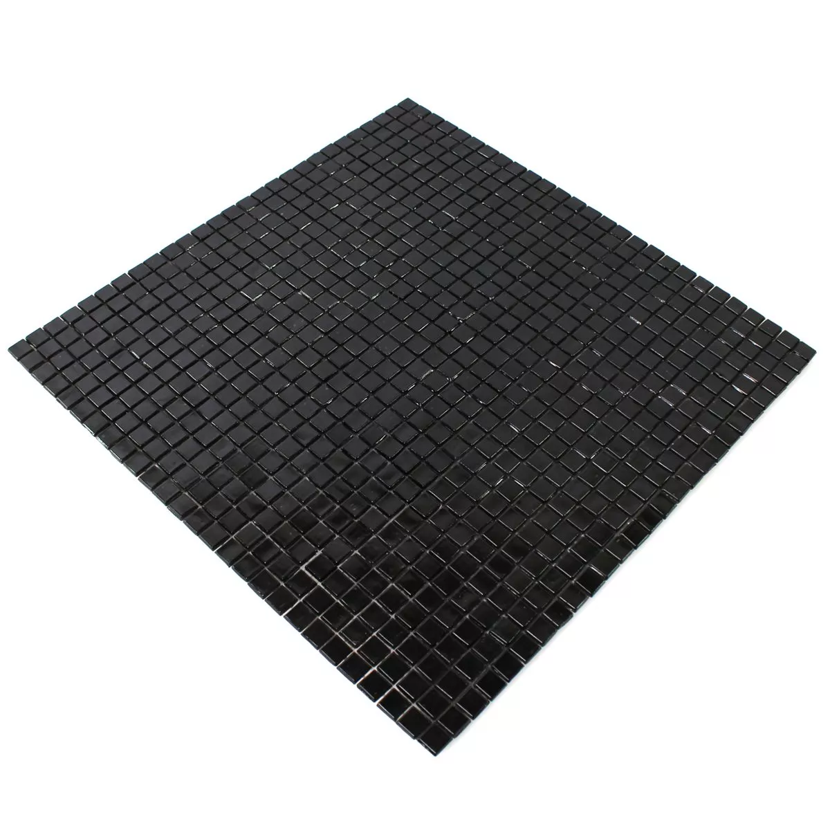 Azulejo Mosaico Vidro Mini Preto Brilhante