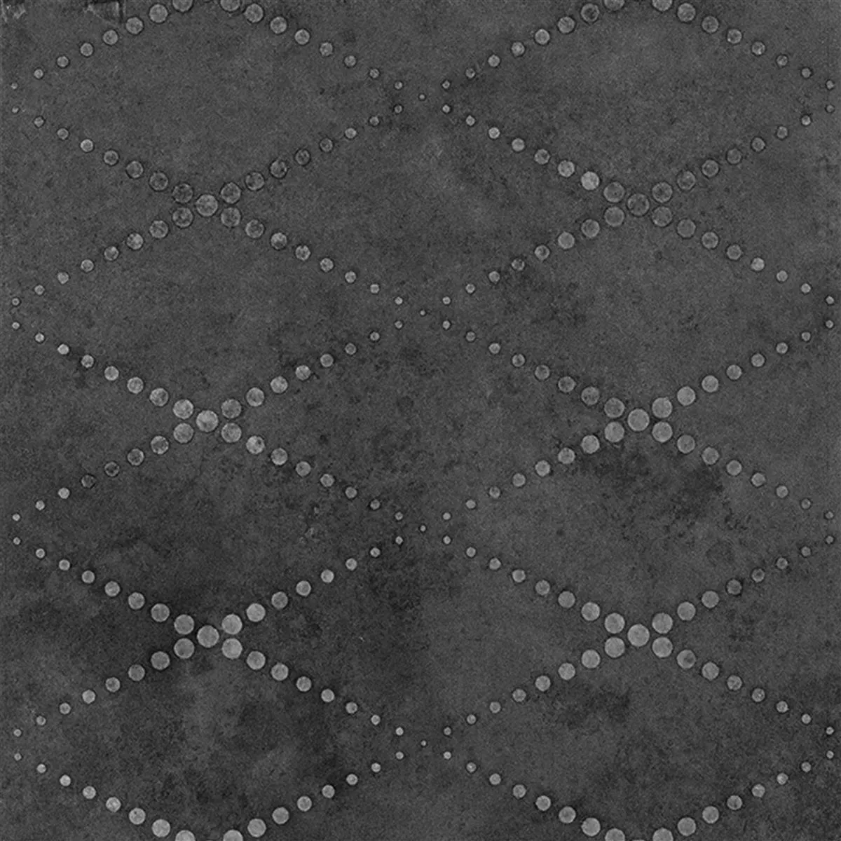 Ladrilhos Chicago Aparência de Metal Antracite R9 - 18,5x18,5 cm Pattern