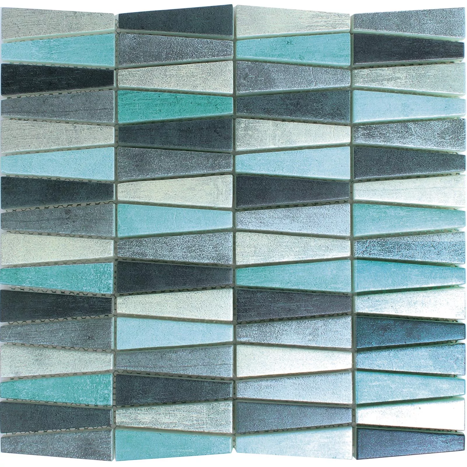 Padrão de Mosaico De Vidro Azulejos Wolgagrad Preto Cinza Prata Verde