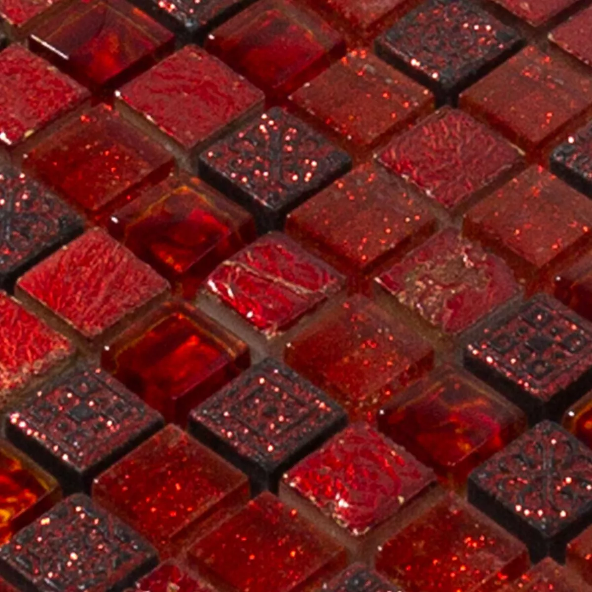 Padrão de Mosaico De Vidro Ladrilhos De Pedra Natural Cleopatra Vermelho