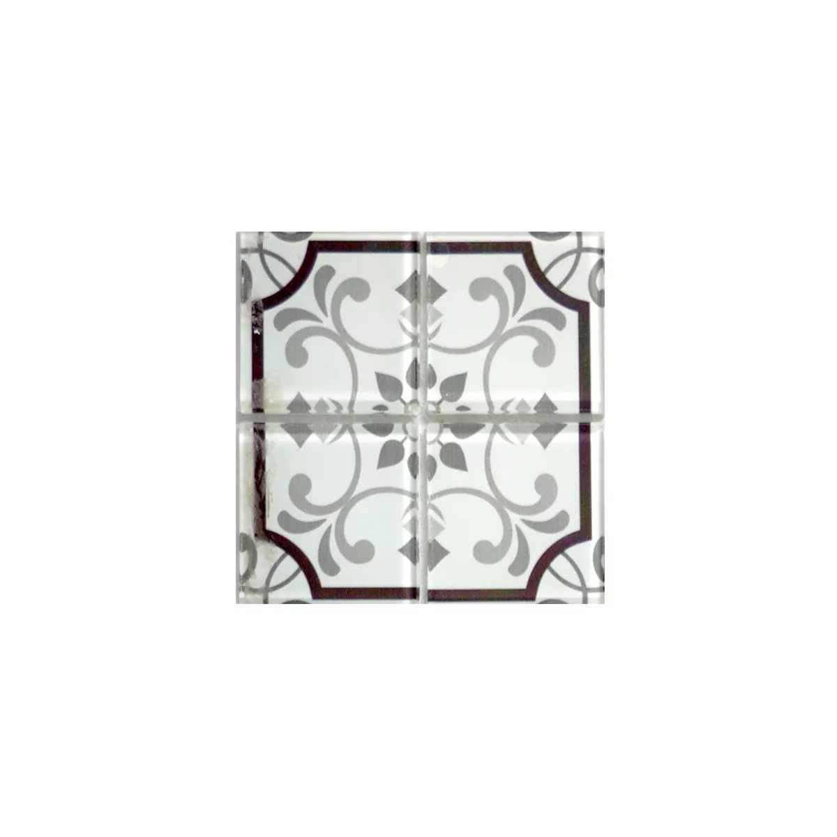 Padrão de Mosaico De Vidro Azulejos Retrô India Vintage Zaltana