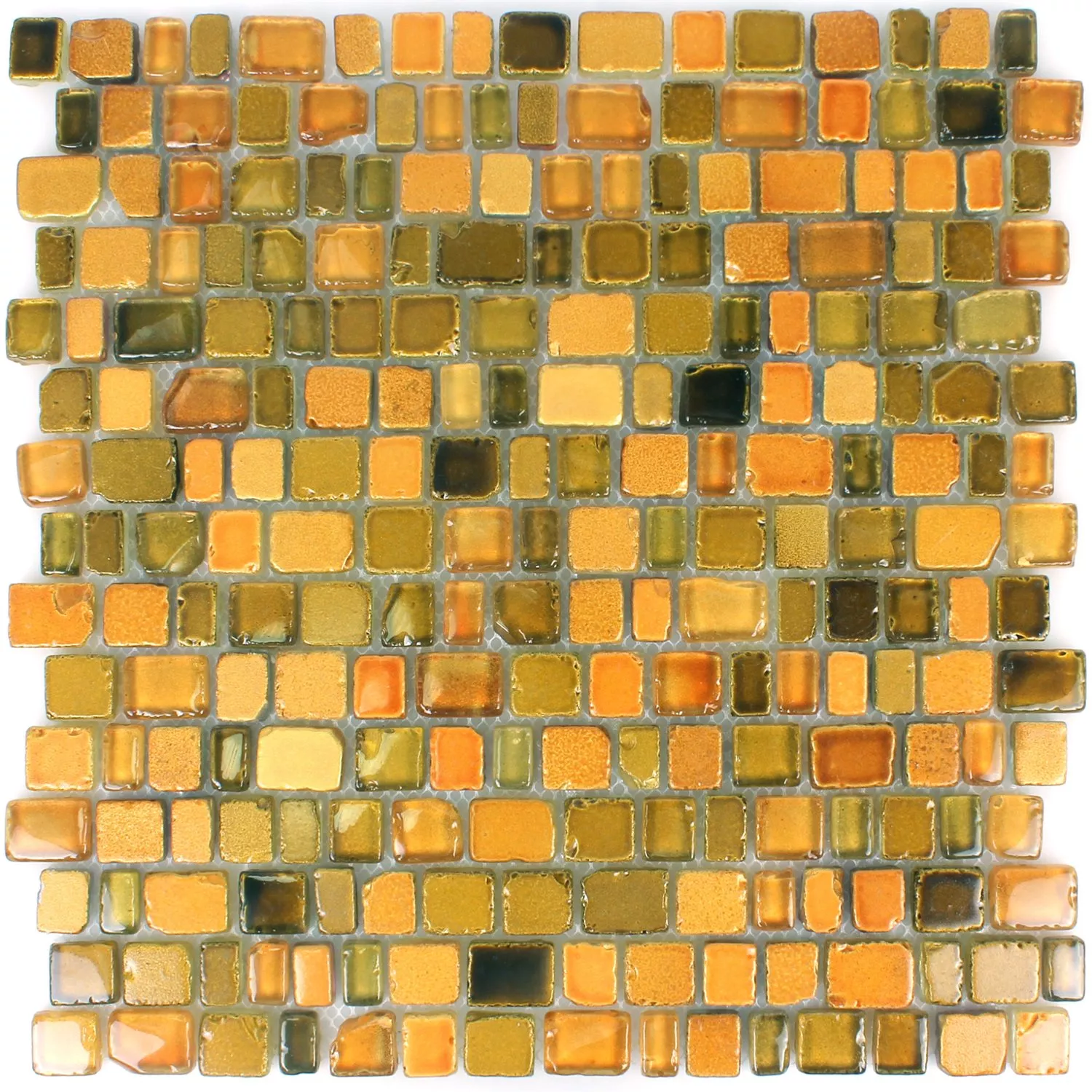 Padrão de Azulejo Mosaico Vidro Roxy Amarelo