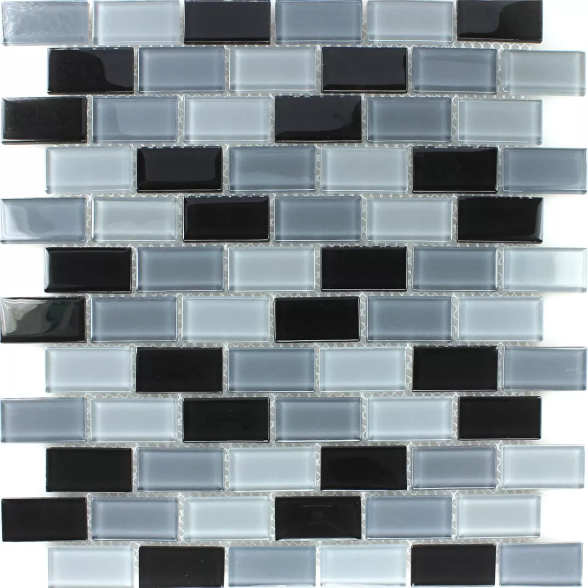 Padrão de Mosaico De Vidro Azulejos Preto Mix