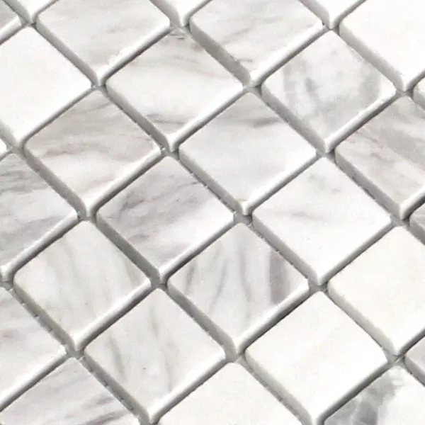 Padrão de Azulejo Mosaico Mármore  Branco Polido