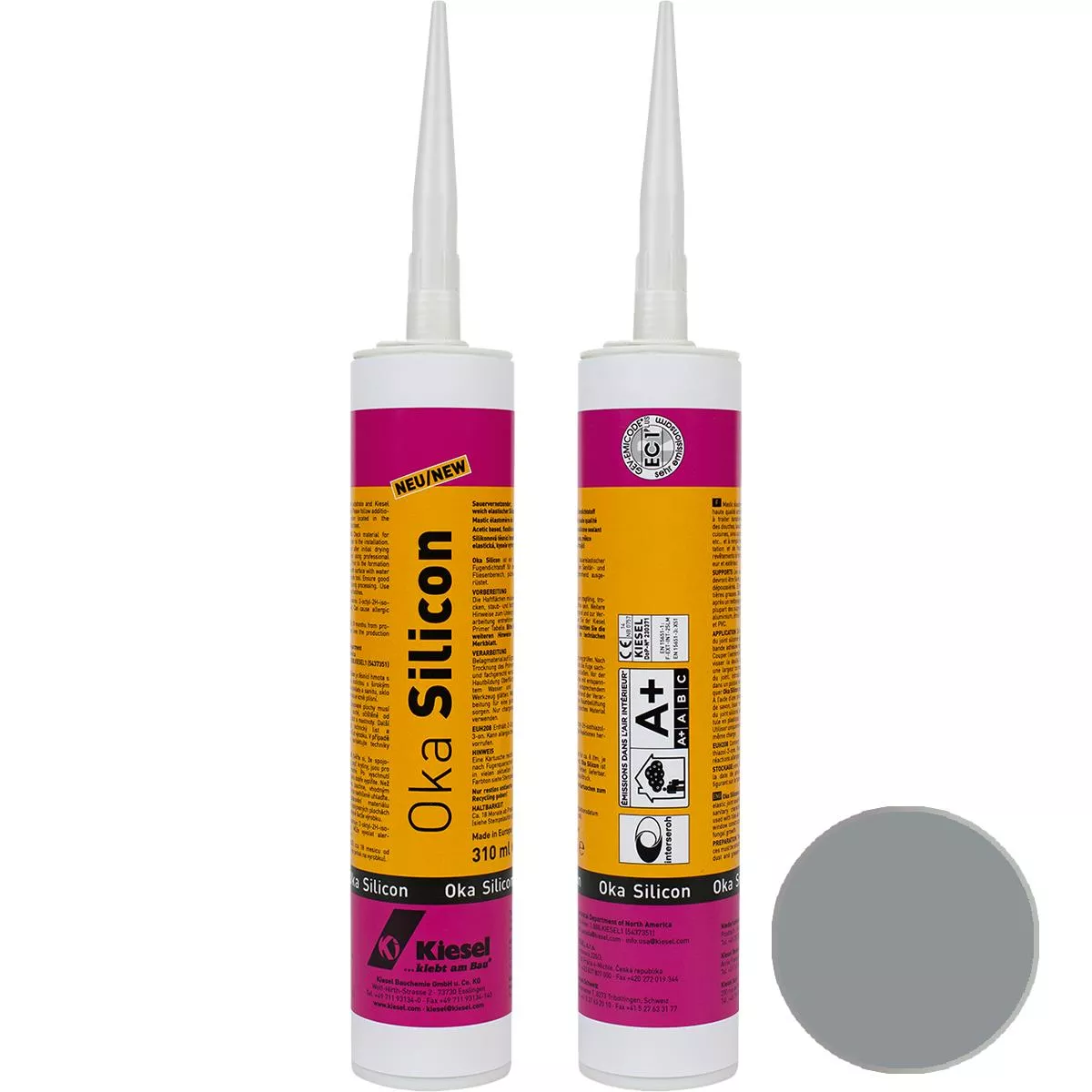 Junta de silicone Kiesel OKA SILICON 310 ml cinza