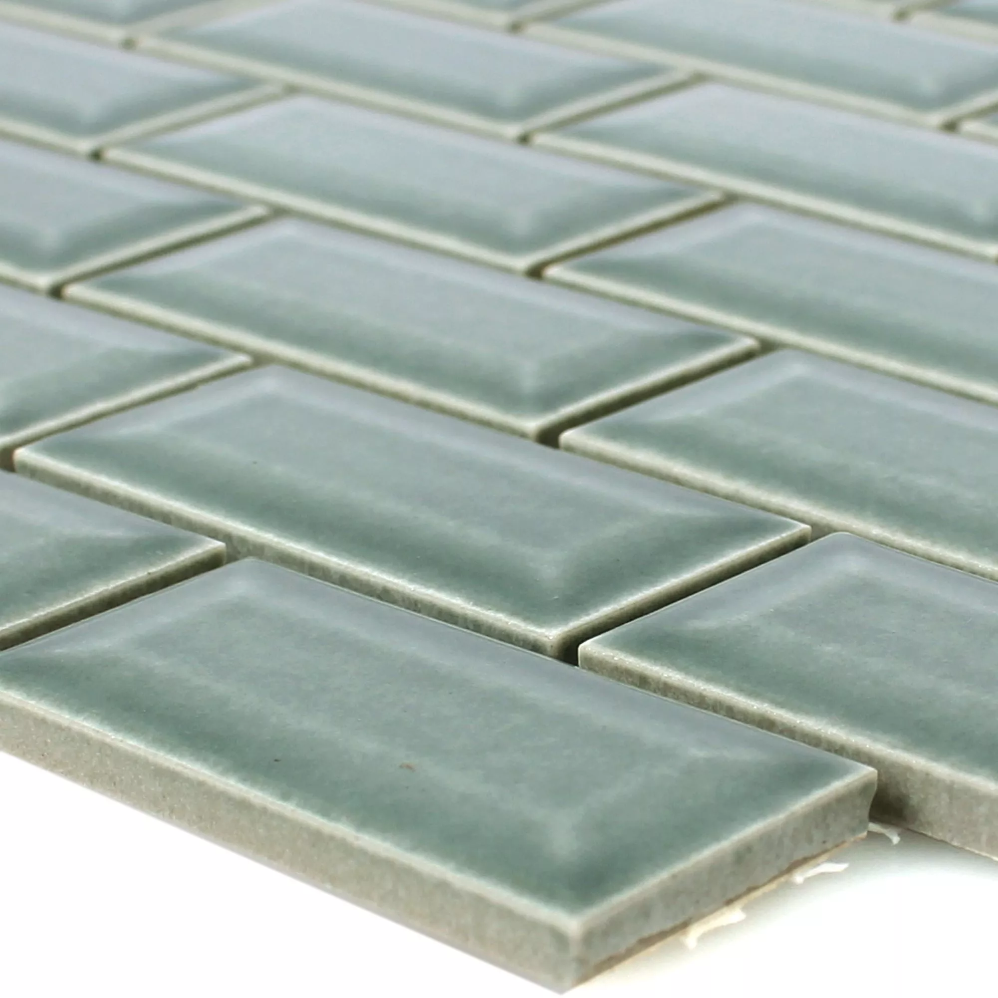 Mosaico Cerâmico Metro Faceta Picton Petrol Brilhante Mosaico Cerâmico Metro Faceta Picton Petrol Brilhante