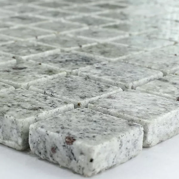 Azulejo Mosaico Granito 23x23x8mm Cinza Branco