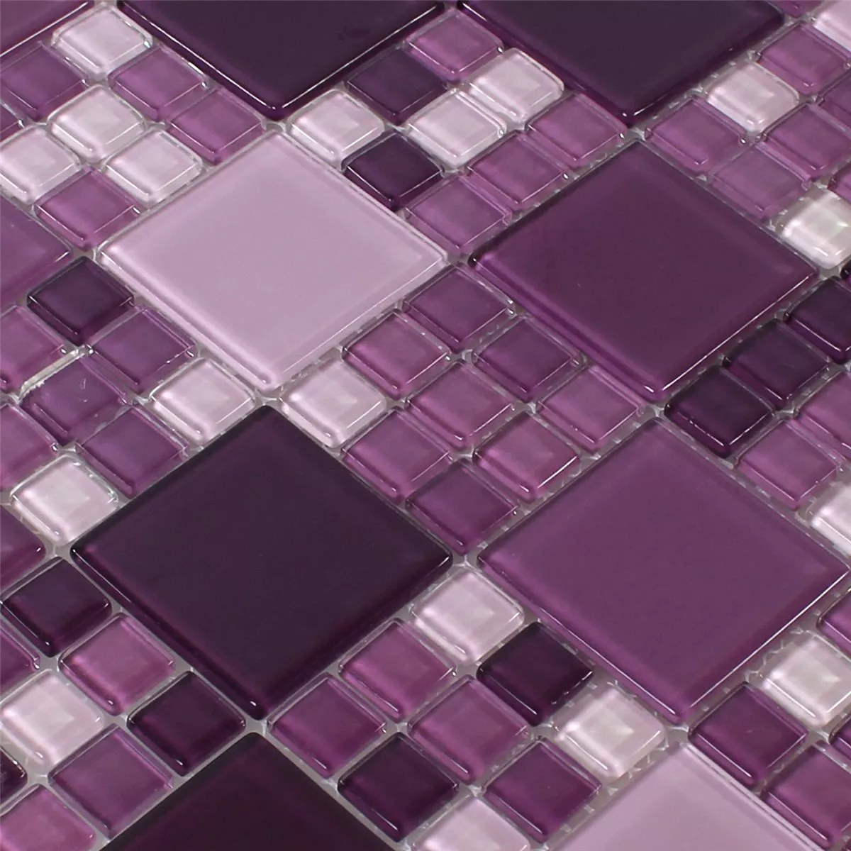 Mosaico De Vidro Azulejos Purple Mix