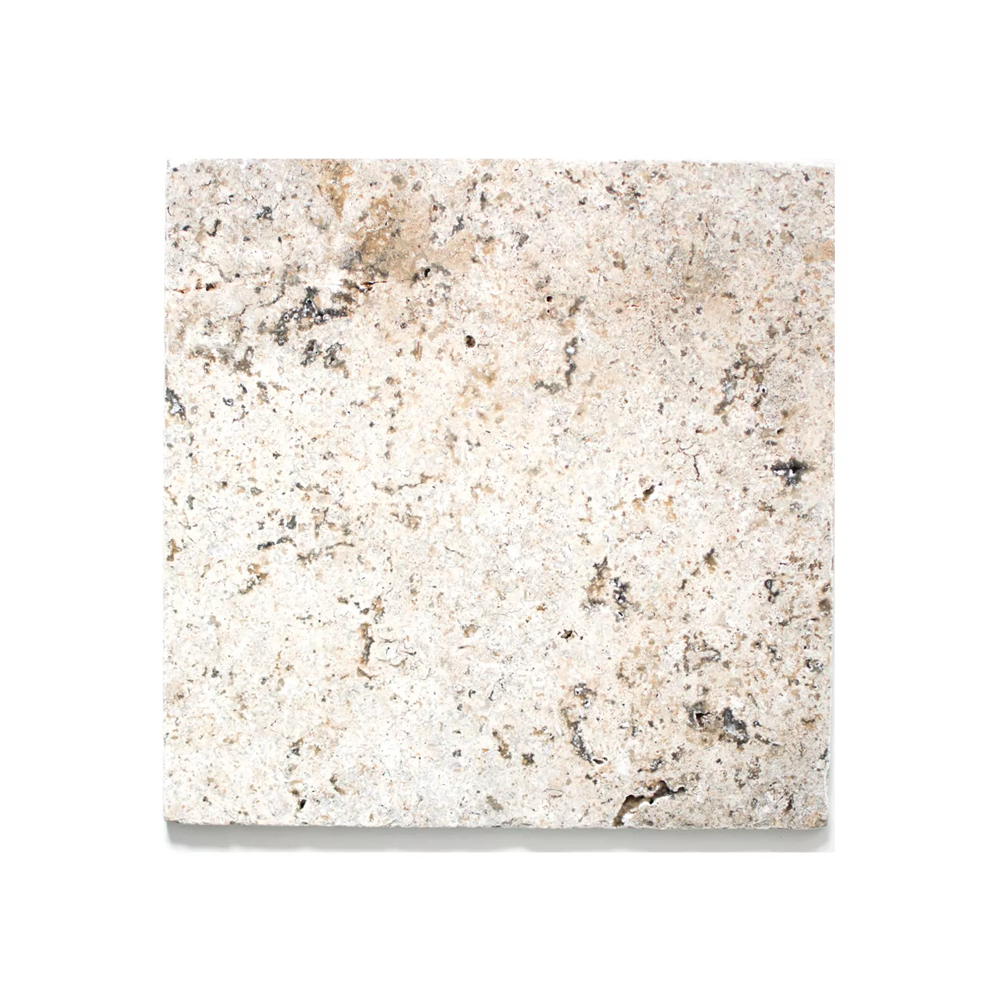 Ladrilhos De Pedra Natural Travertino Nestor Prata 30,5x30,5cm