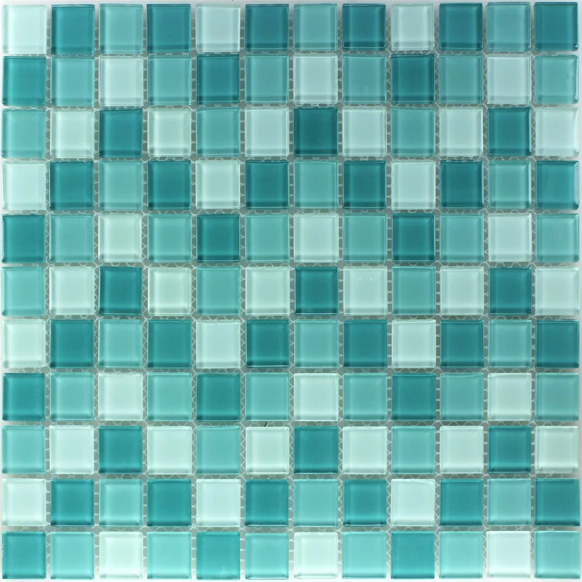 Mosaico De Vidro Azulejos Verde Mix 25x25x4mm