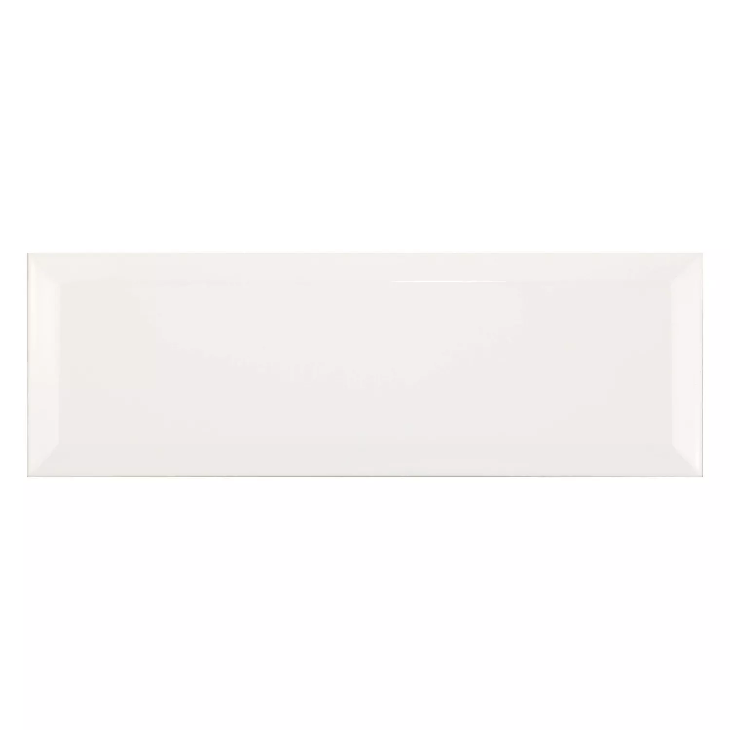 Ladrilho do metrô Branco Brilhante 10x30 cm Faceta El Paso Blanco