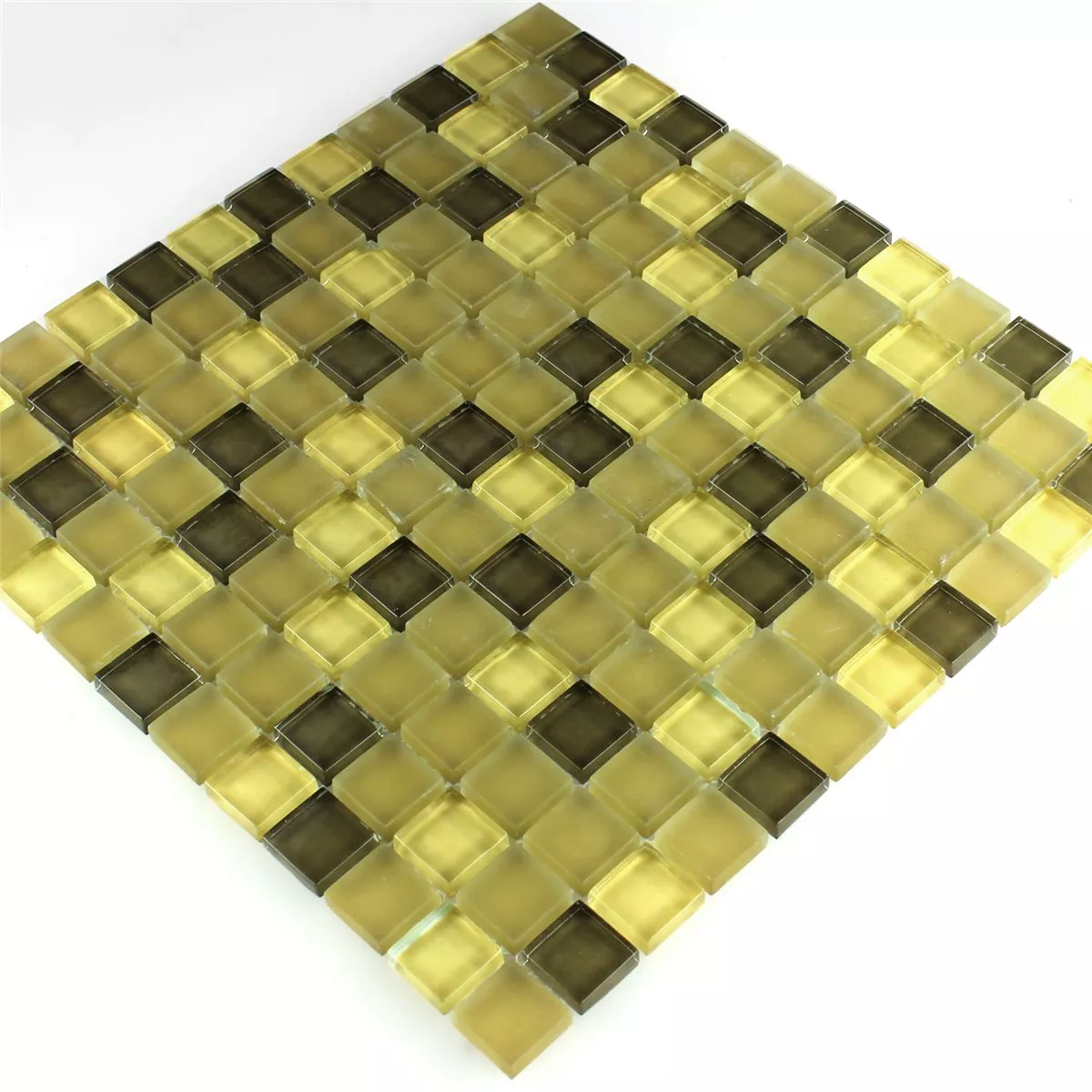 Mosaico De Vidro Azulejos Yellow 23x23x8mm