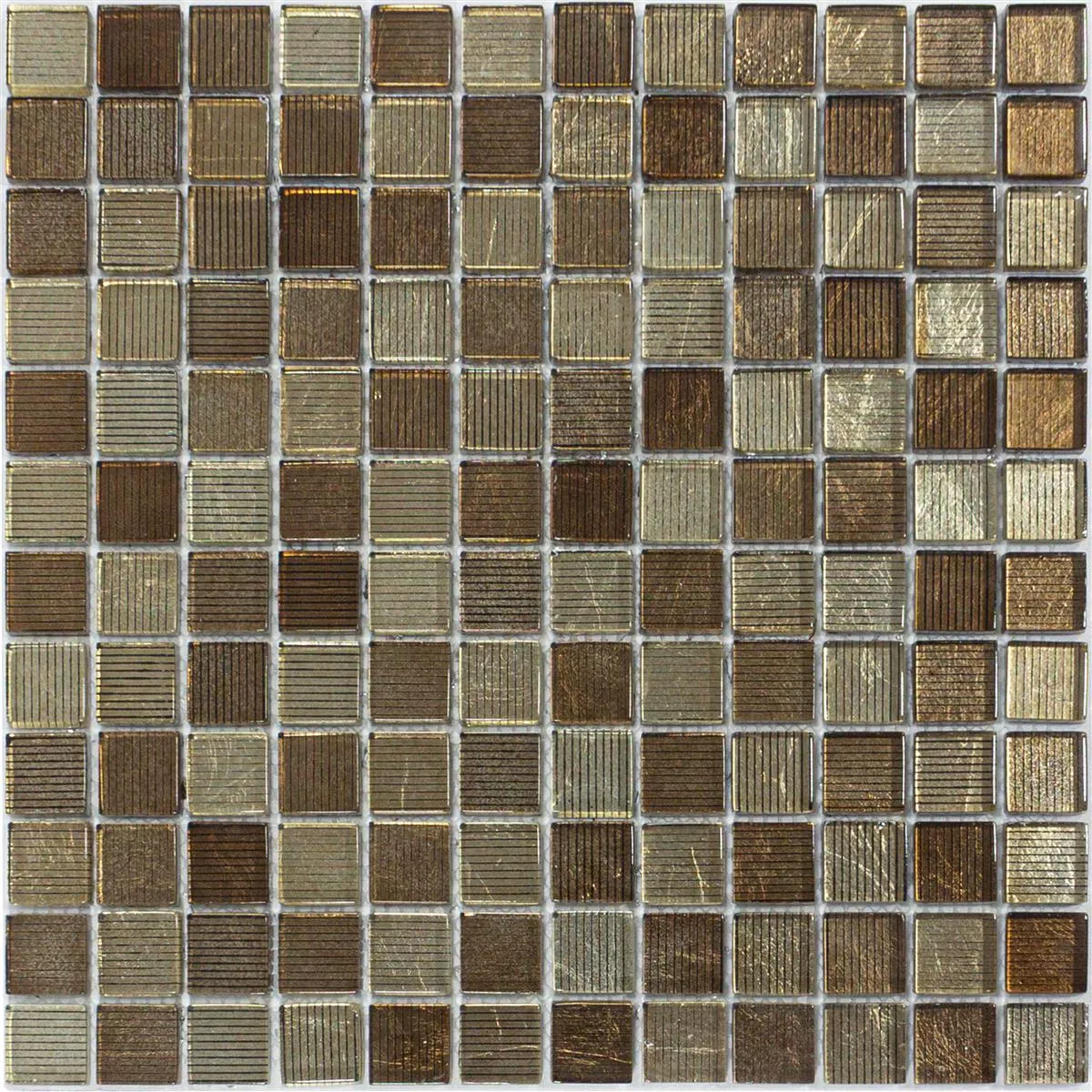 Padrão de Mosaico De Vidro Azulejos Tyson Estruturada Bronze