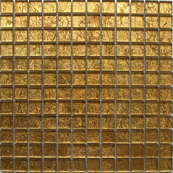 Padrão de Mosaico De Vidro Azulejos Ouro Metal