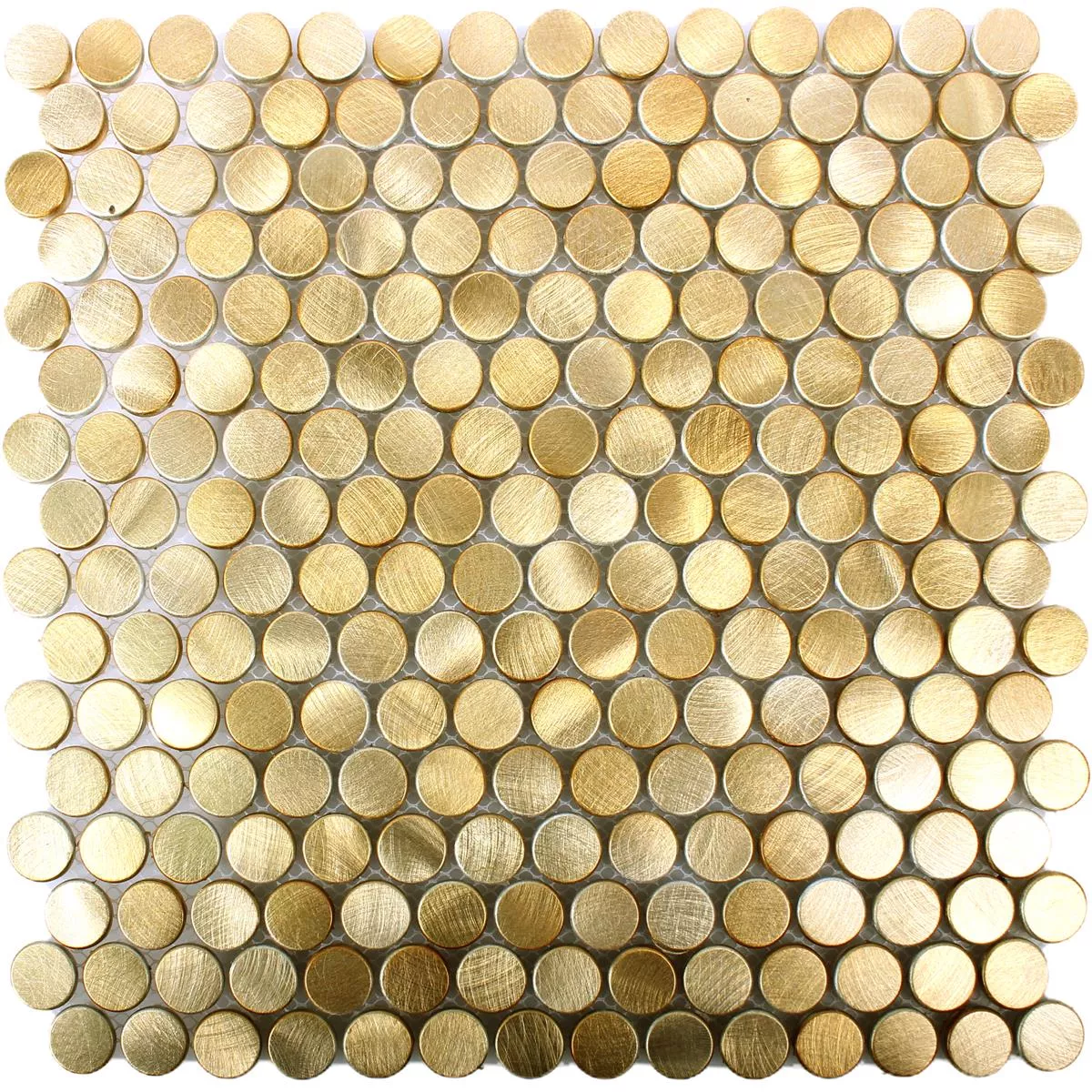 Azulejo Mosaico Alumínio Metal Fantom Botão Ouro