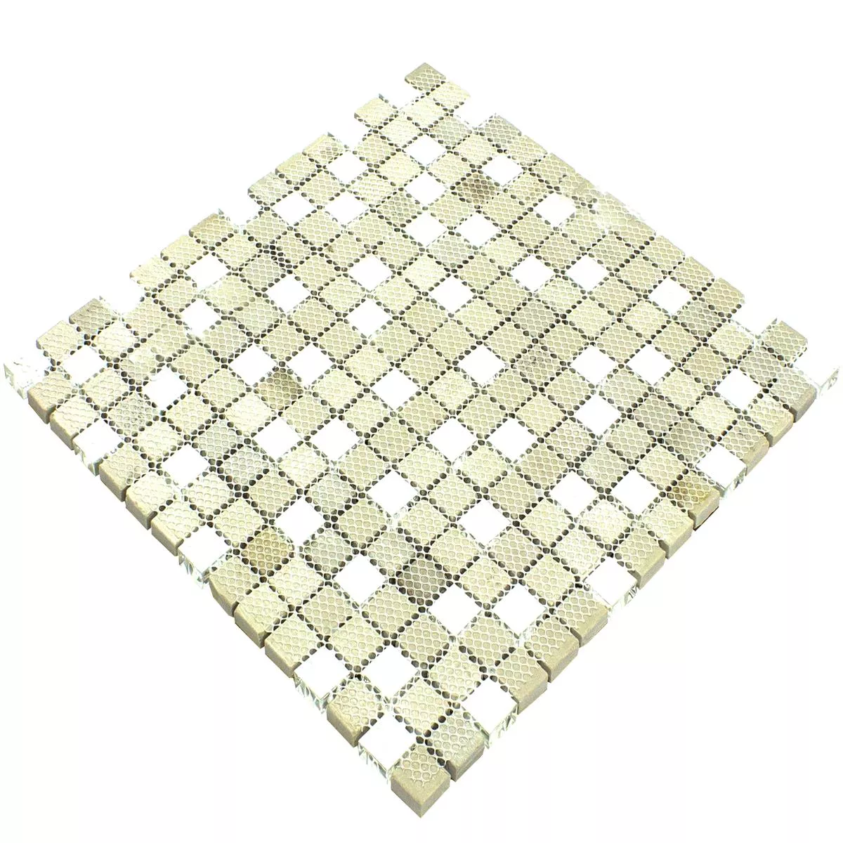 Padrão de Vidro Metal Aço Inoxidável Azulejo Mosaico Stella Branco Prata