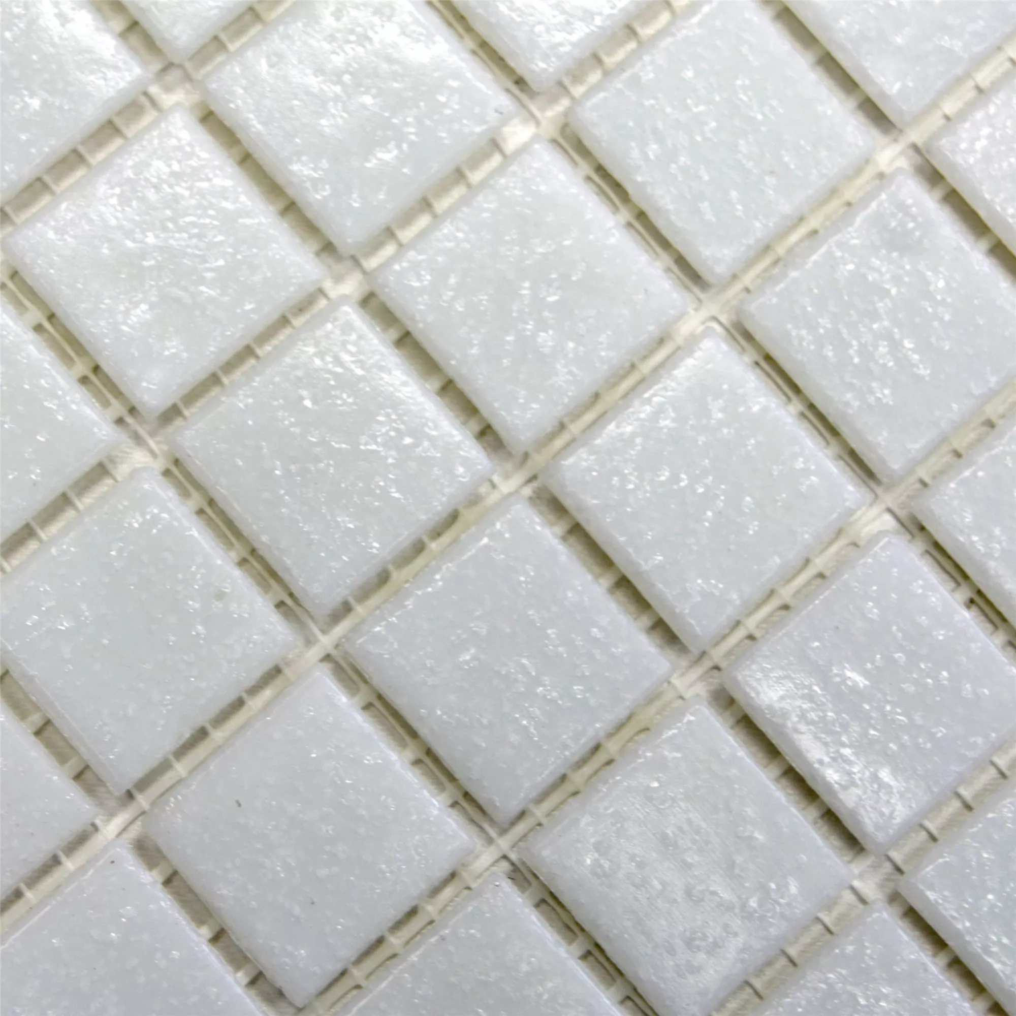 Mosaico De Vidro Azulejos Branco Uni 20x20x4mm
