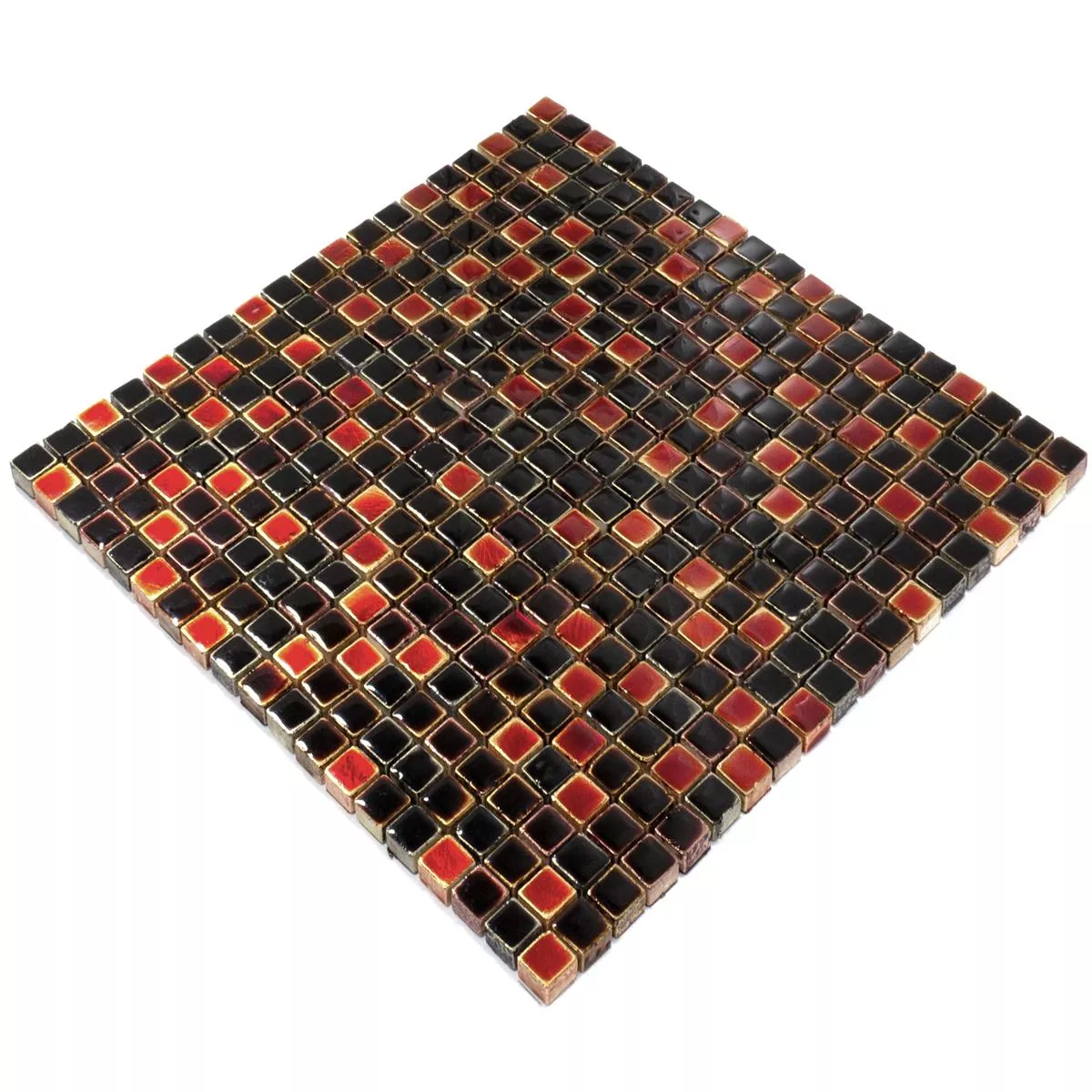 Pedra Natural Azulejo Mosaico Firestone Vermelho Mix