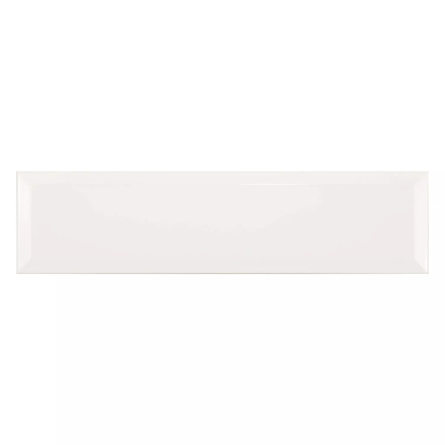 Ladrilho do metrô Branco Brilhante 7,5x30 cm Faceta Freiberg Blanco