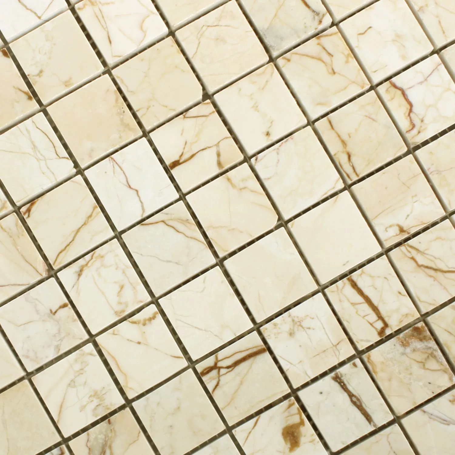 Padrão de Azulejo Mosaico Mármore Golden Cream Polido