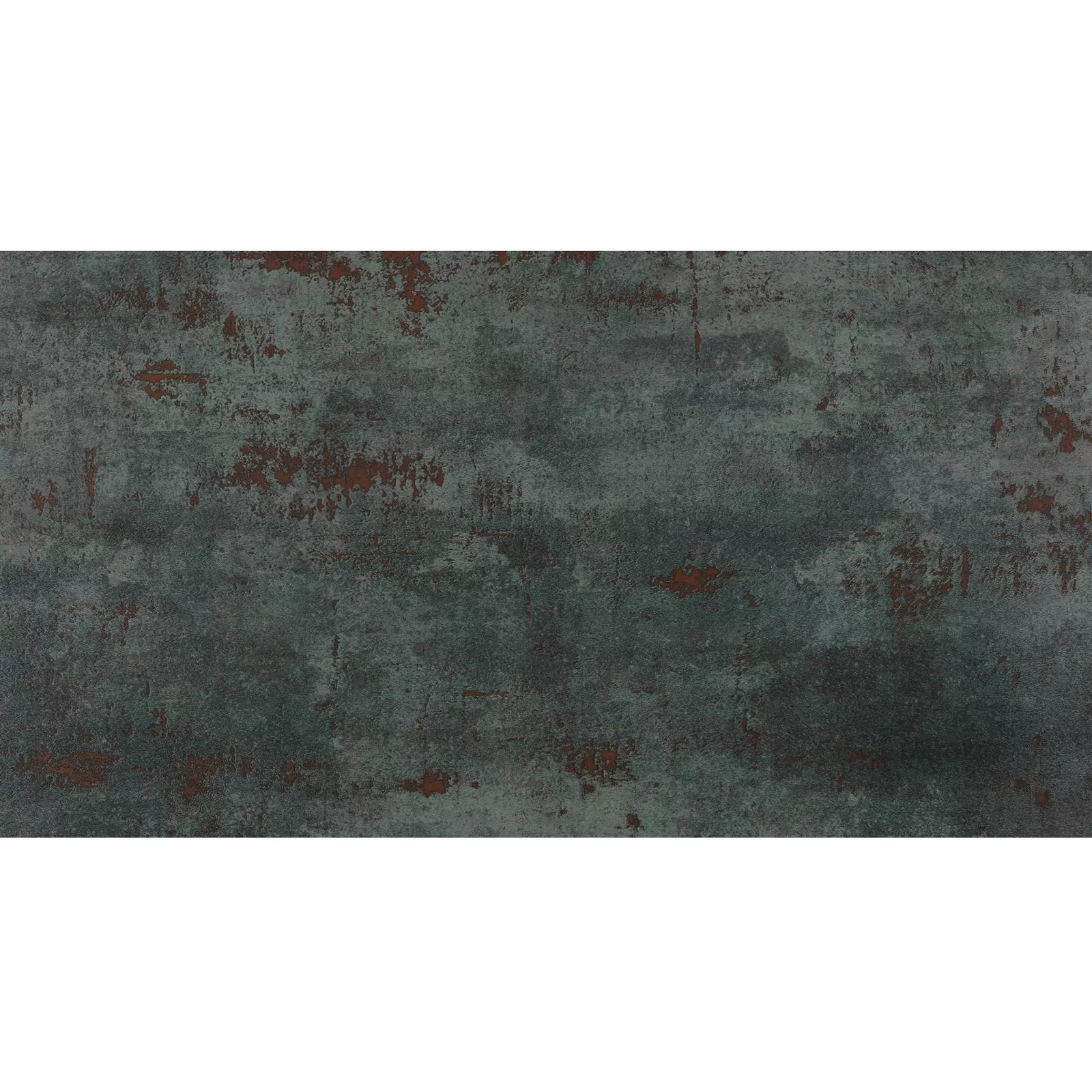 Padrão Ladrilhos Phantom Aparência de Metal Parcialmente Polido Sea Green 30x60cm