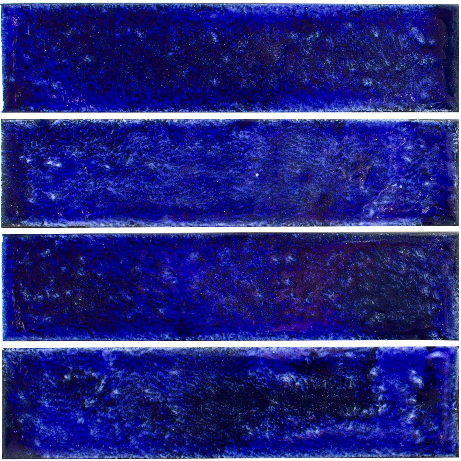 Padrão Azulejo Vanroy Ondulado 6x24cm Azul Escuro