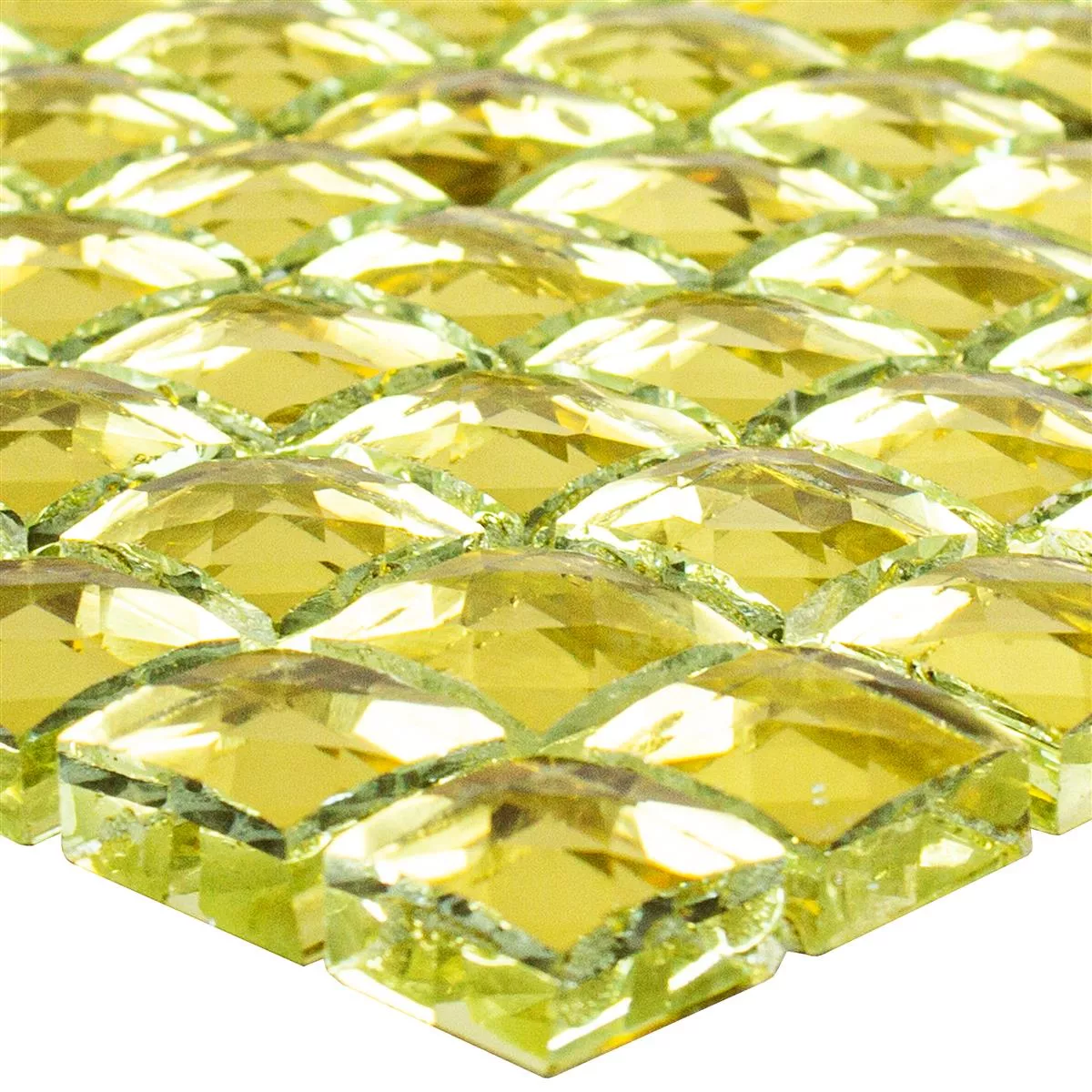 Vidro Azulejo Mosaico Victoria Ouro Quadrada 15