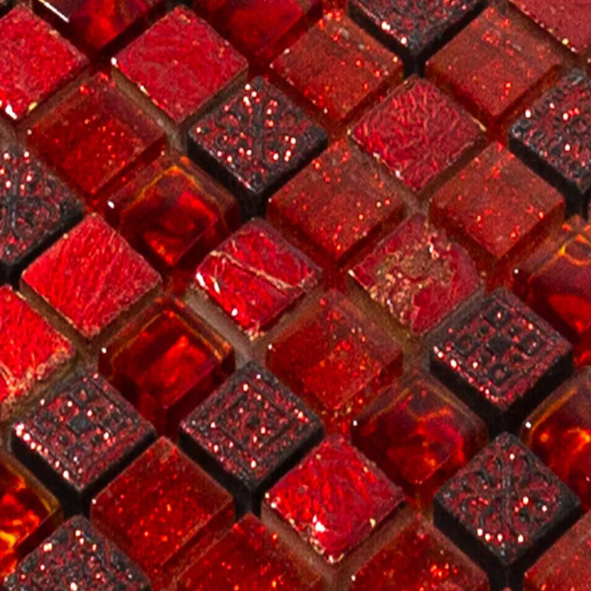 Padrão de Mosaico De Vidro Ladrilhos De Pedra Natural Cleopatra Vermelho