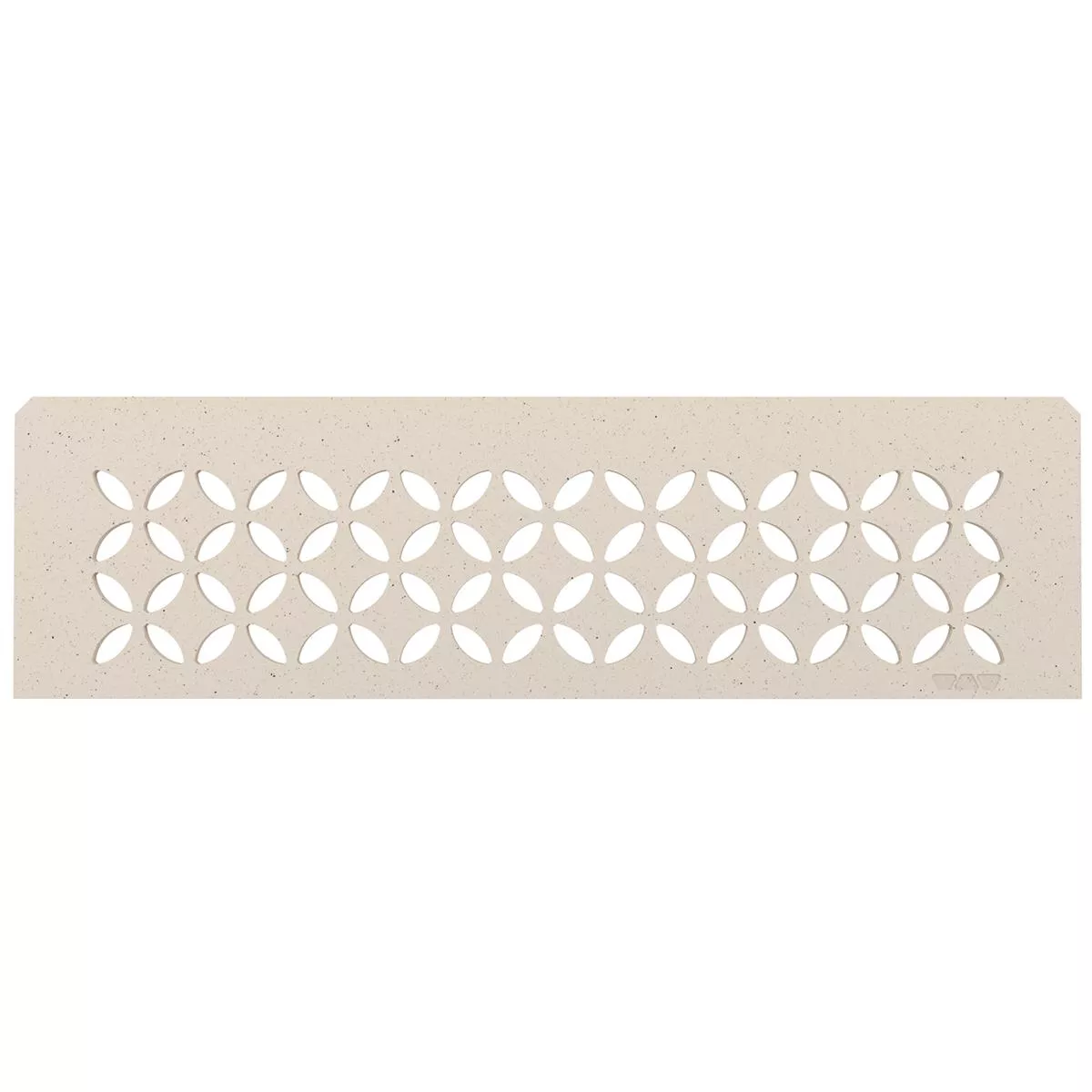Nicho de parede retangular Schlüter 30x8,7cm floral marfim