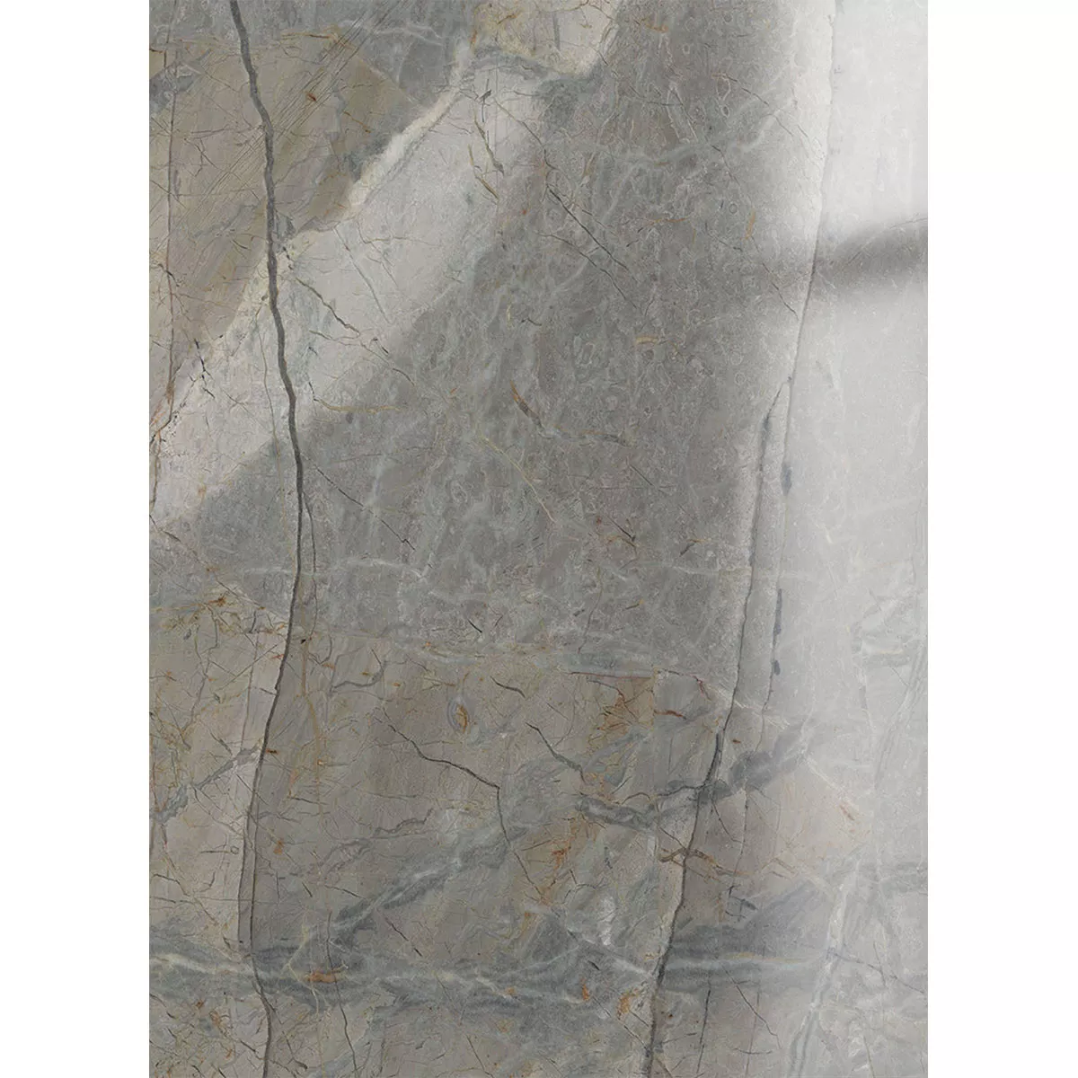 Ladrilhos Ancona Aparência de Mármore Cinza Polido Brilhante 60x120cm