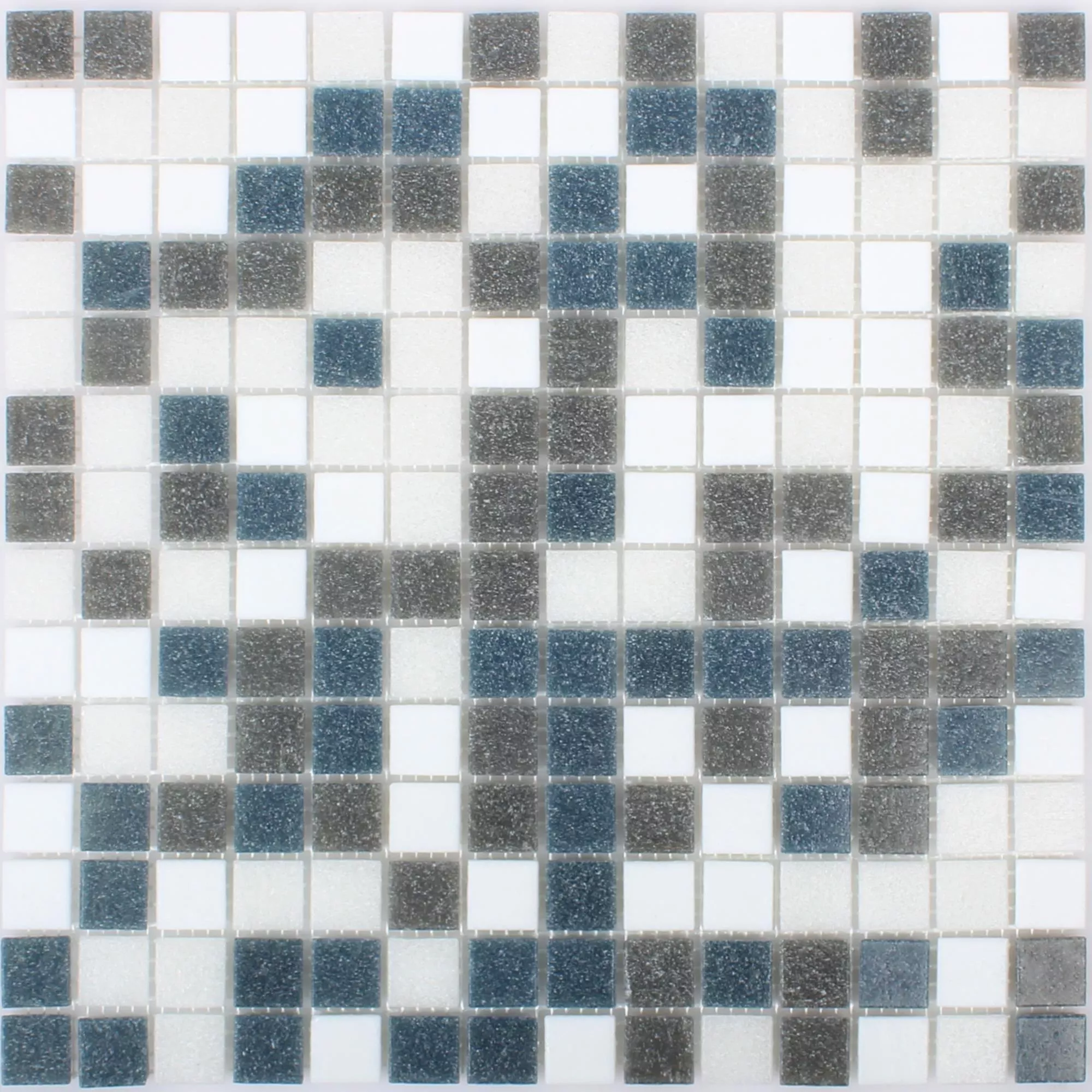 Mosaico De Vidro Azulejos Nelson Branco Cinza Metallic