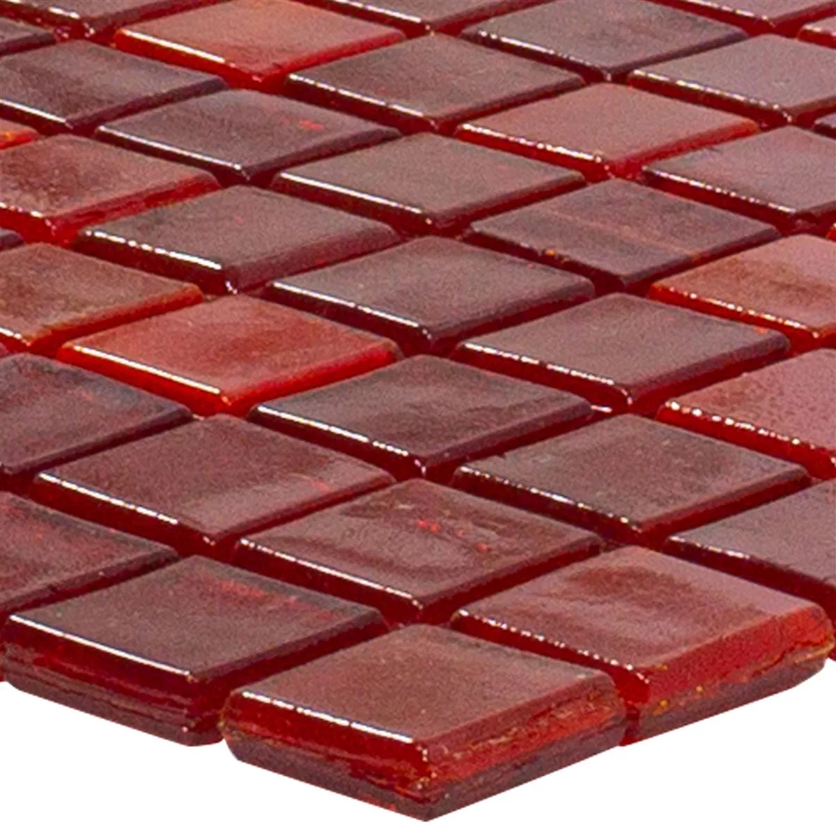 Padrão de Mosaico De Vidro Azulejos Vera Vermelho Mix