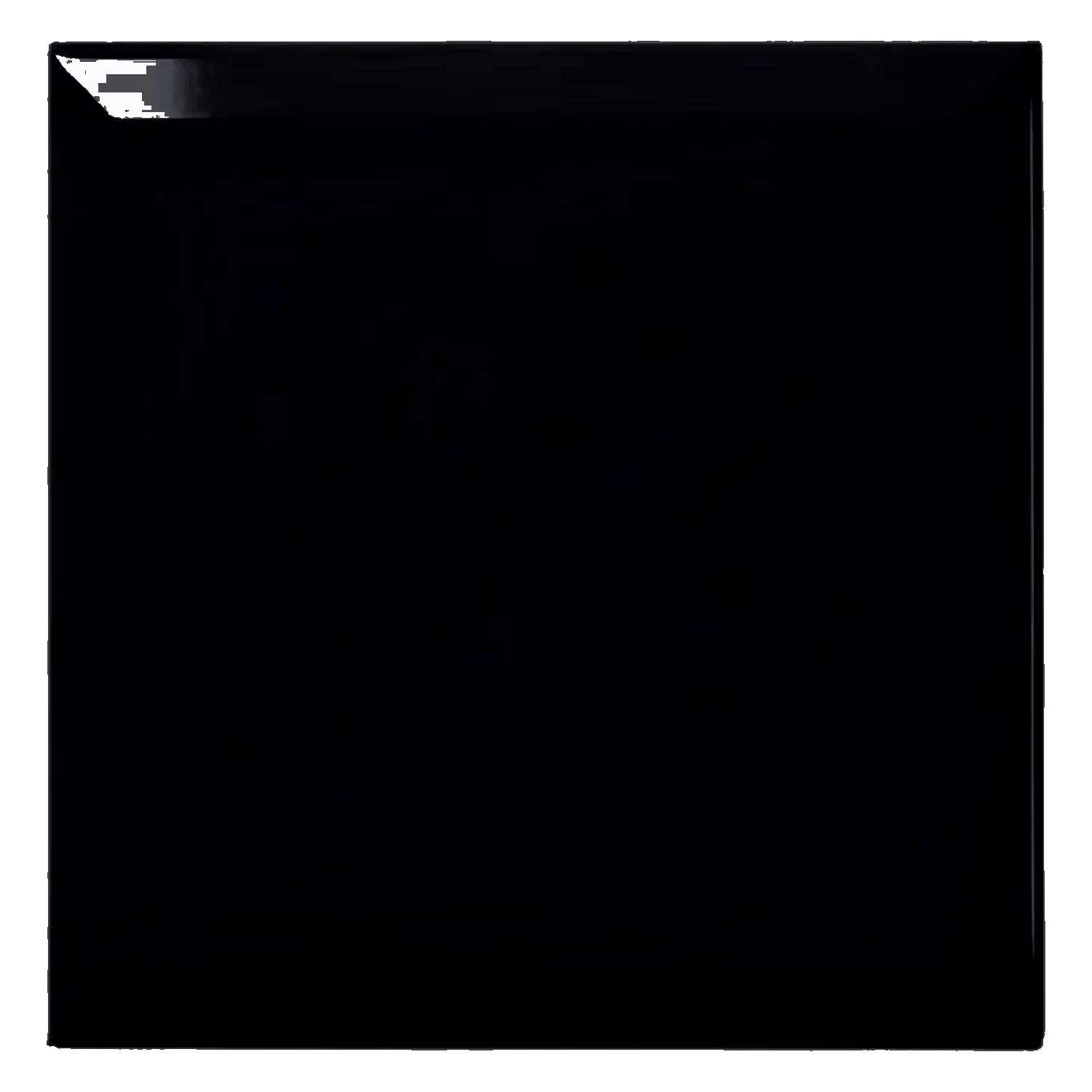 Ladrilho do metrô Preto Brilhante 20x20 cm Faceta Freetown Negro