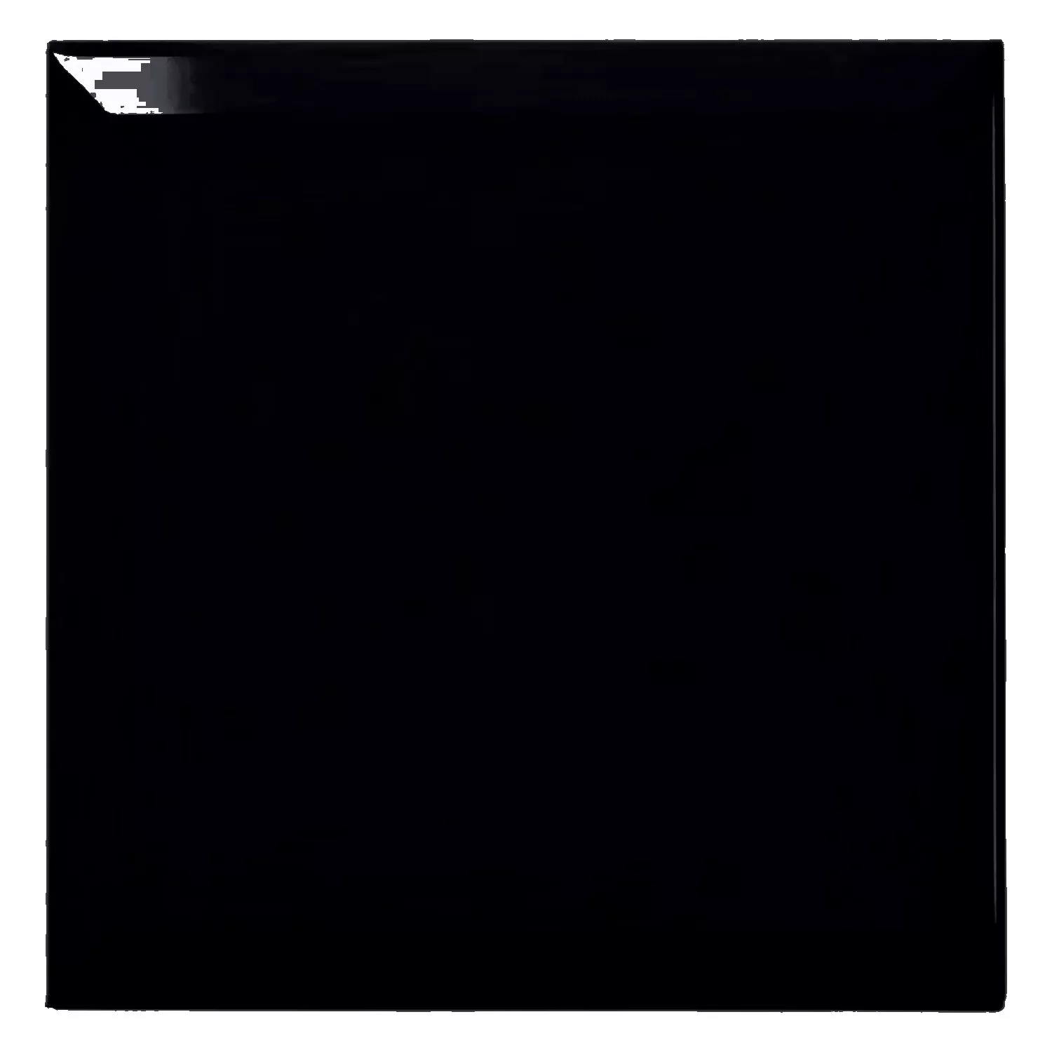 Ladrilho do metrô Preto Brilhante 20x20 cm Faceta Freetown Negro