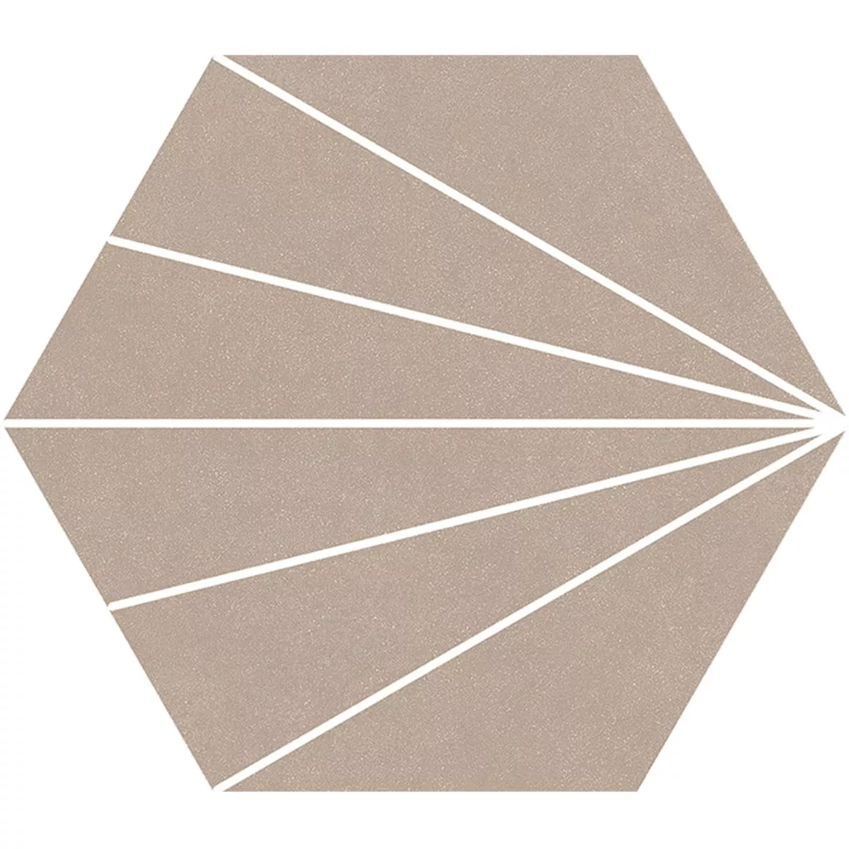 Grés Porcelânico Azulejos Millennium Hexágono 3D Óptica Taupe 22,5 x 25,9cm