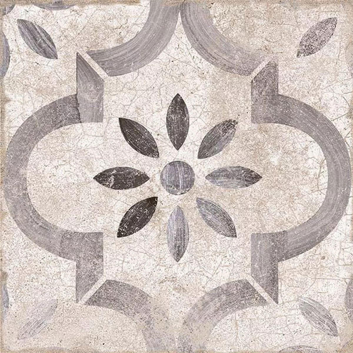 Amostra Grés Porcelânico Azulejos Allora Decoração Cinza 22,5 x 22,5cm