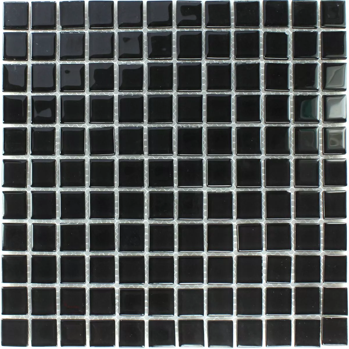 Padrão de Mosaico De Vidro Azulejos Preto 