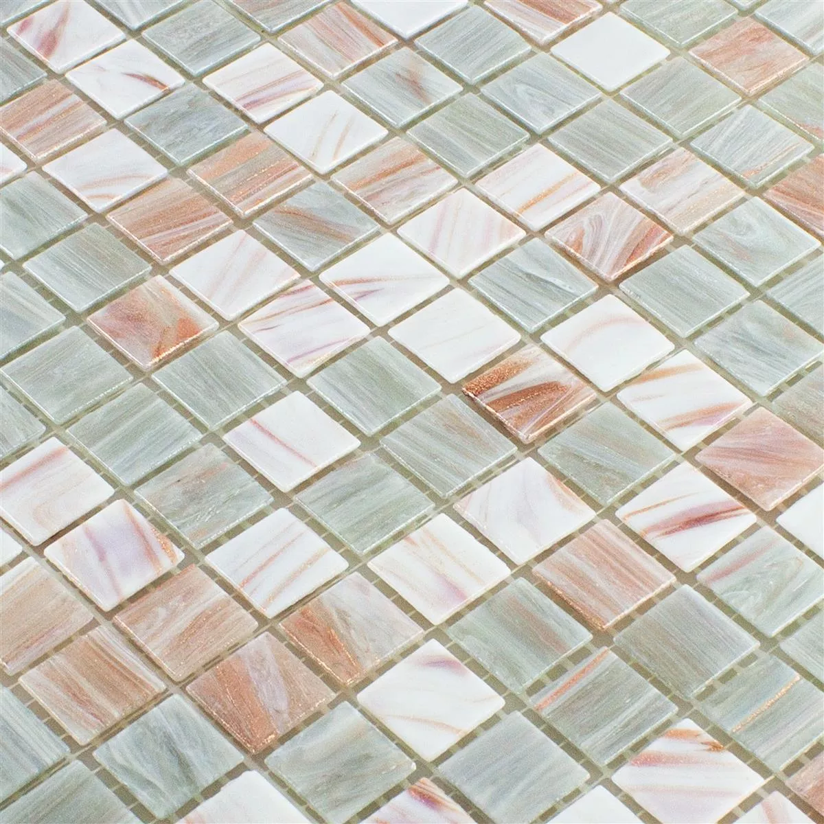 Padrão de Mosaico De Vidro Azulejos Goldensilk Bege Claro