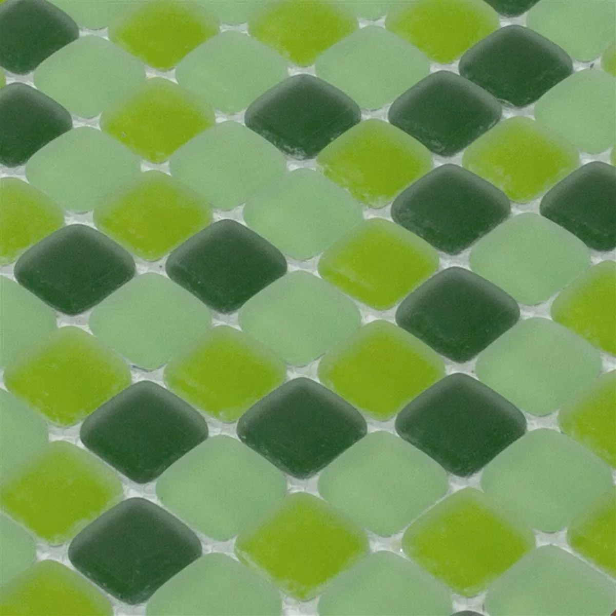 Padrão de Mosaico De Vidro Azulejos Ponterio Frosted Verde Mix