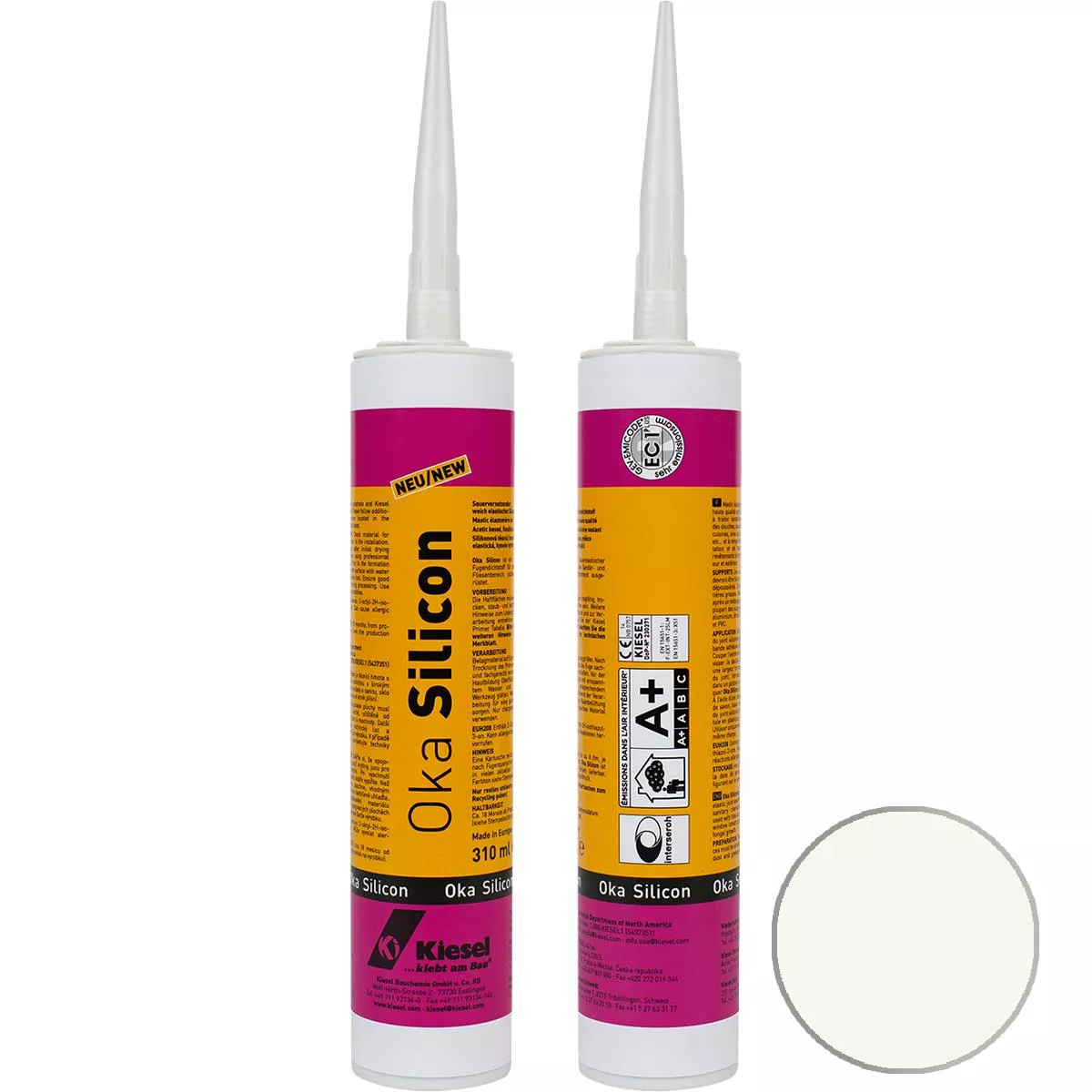 Junta de silicone Kiesel OKA SILICON 310 ml branco