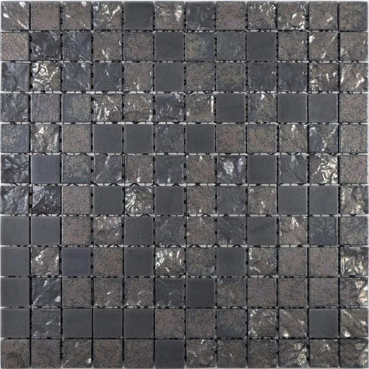 Mosaico Cerâmico Azulejos Veronica 3D Preto Fosco